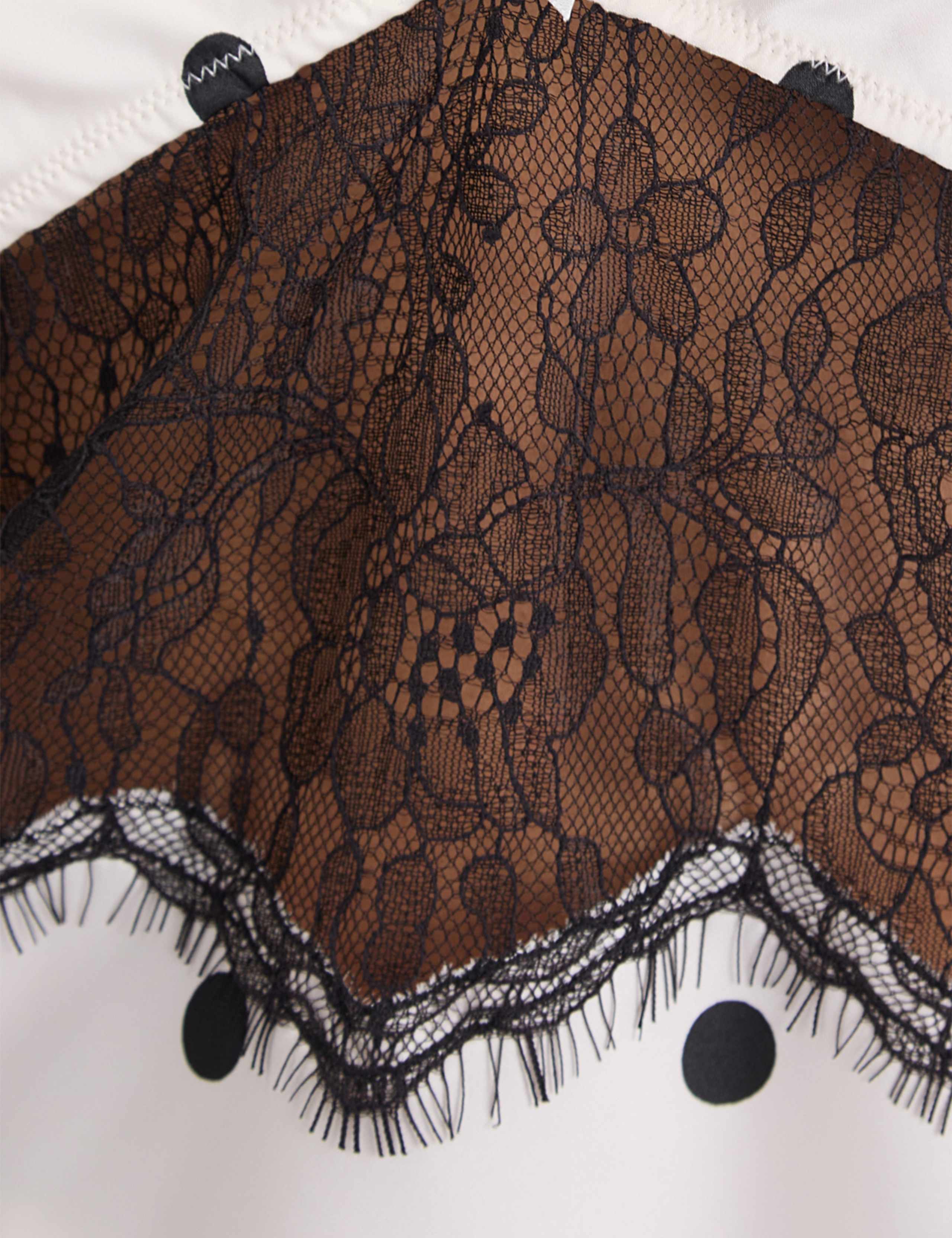 Phoebe Satin Polka Dot Lace Shortie Set 6 of 6