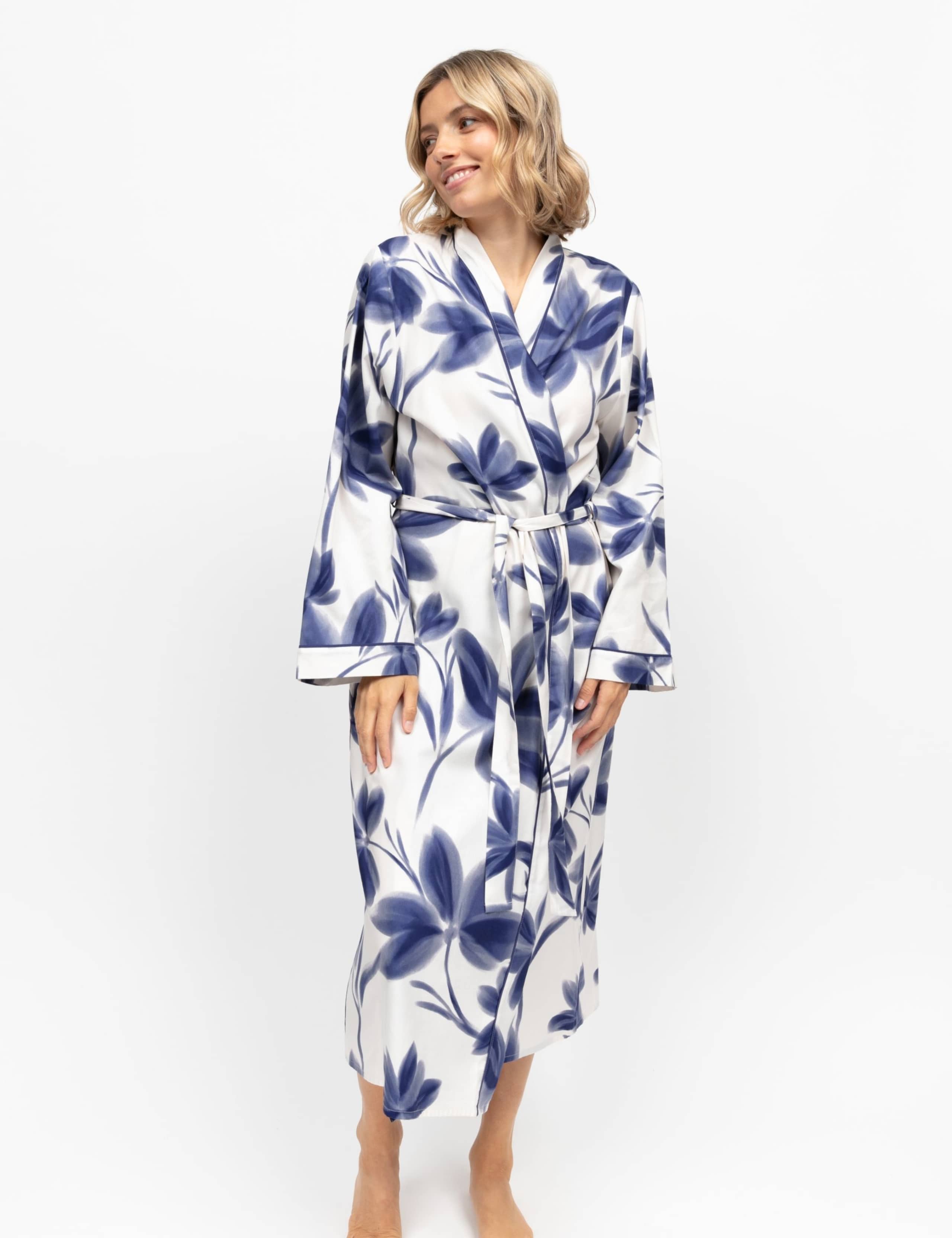 Cotton Modal Floral Dressing Gown 3 of 4