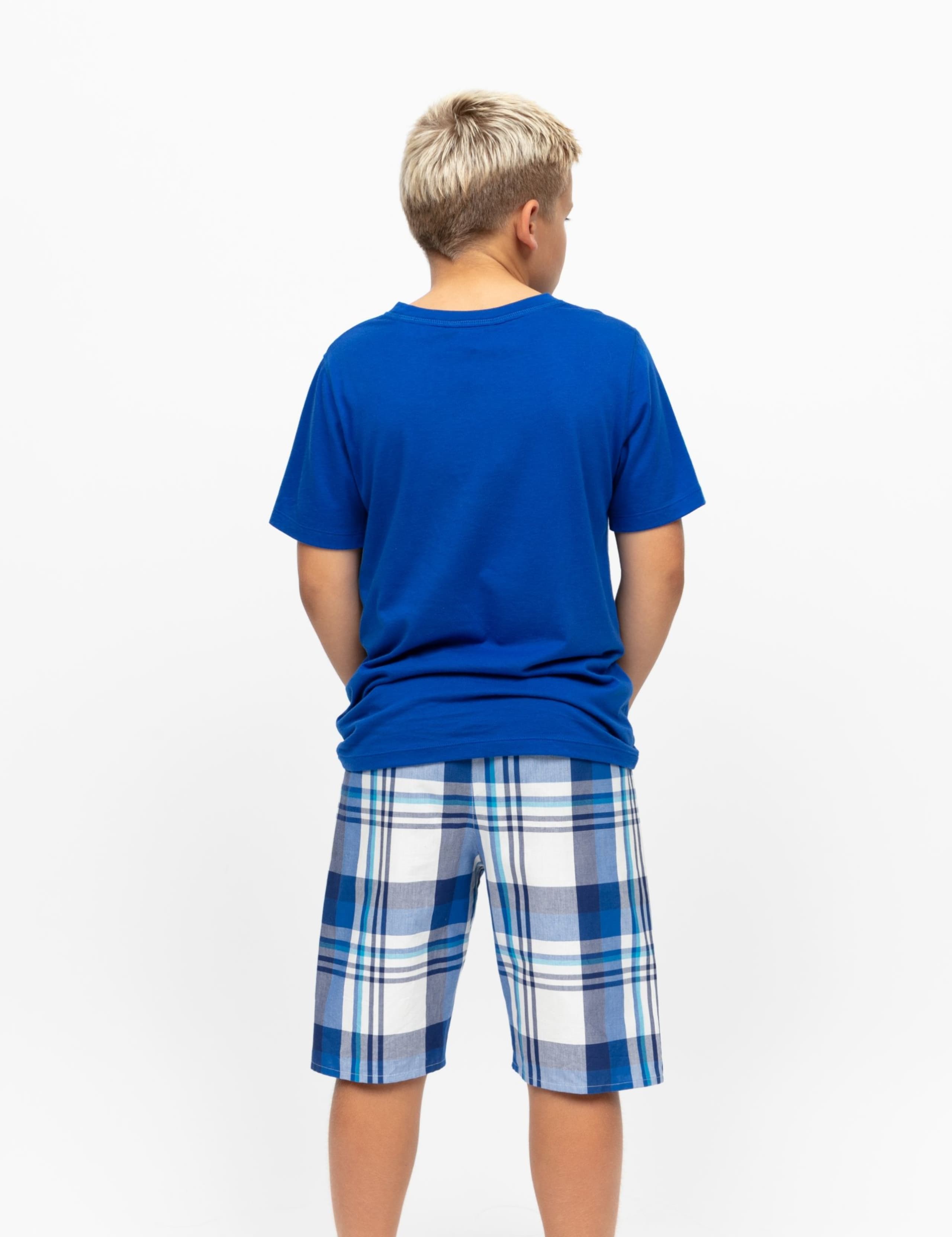 Cotton Modal Checked Pyjamas (2-13 Yrs) 4 of 4