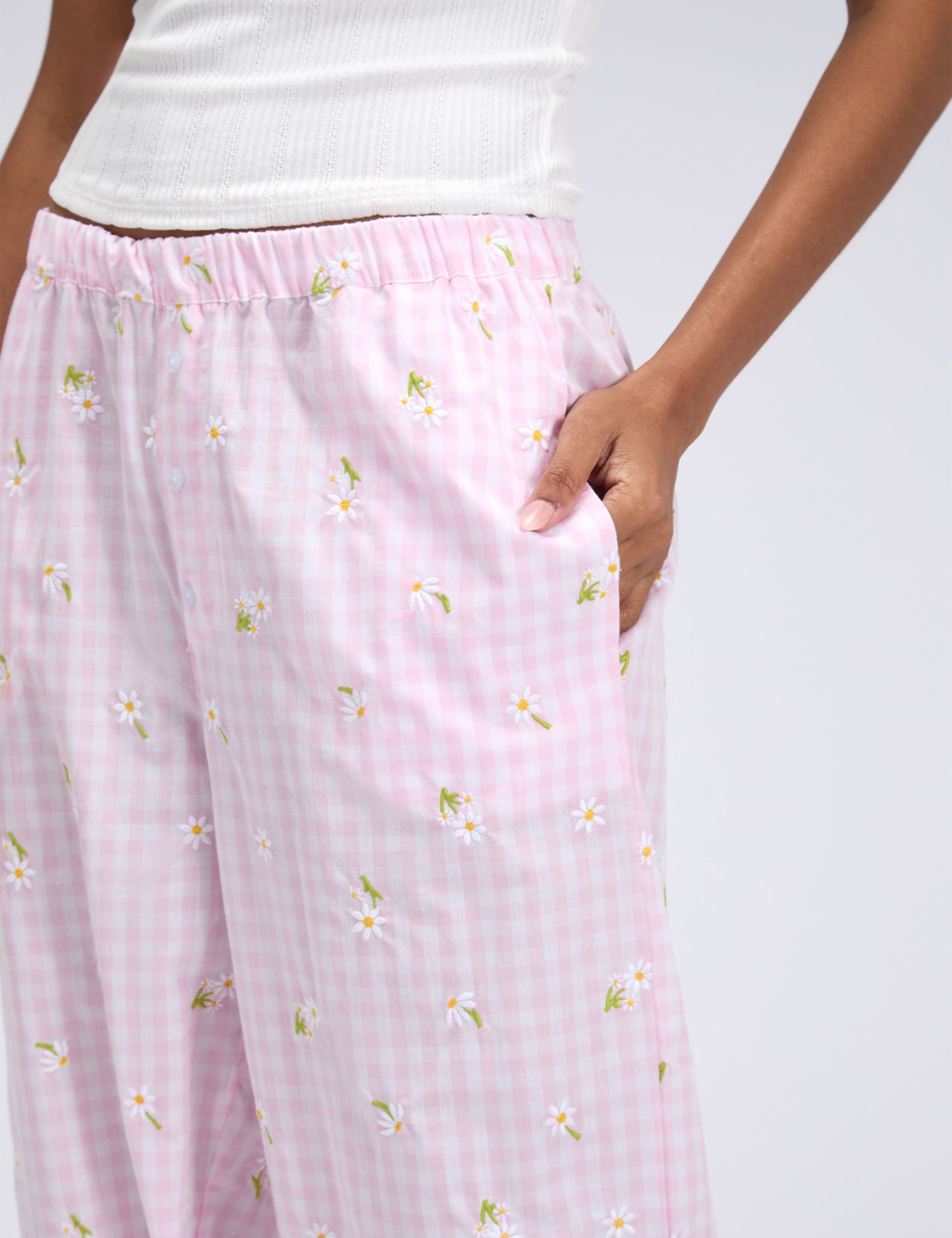 Daisy Gingham Cami Pyjama Set 6 of 6