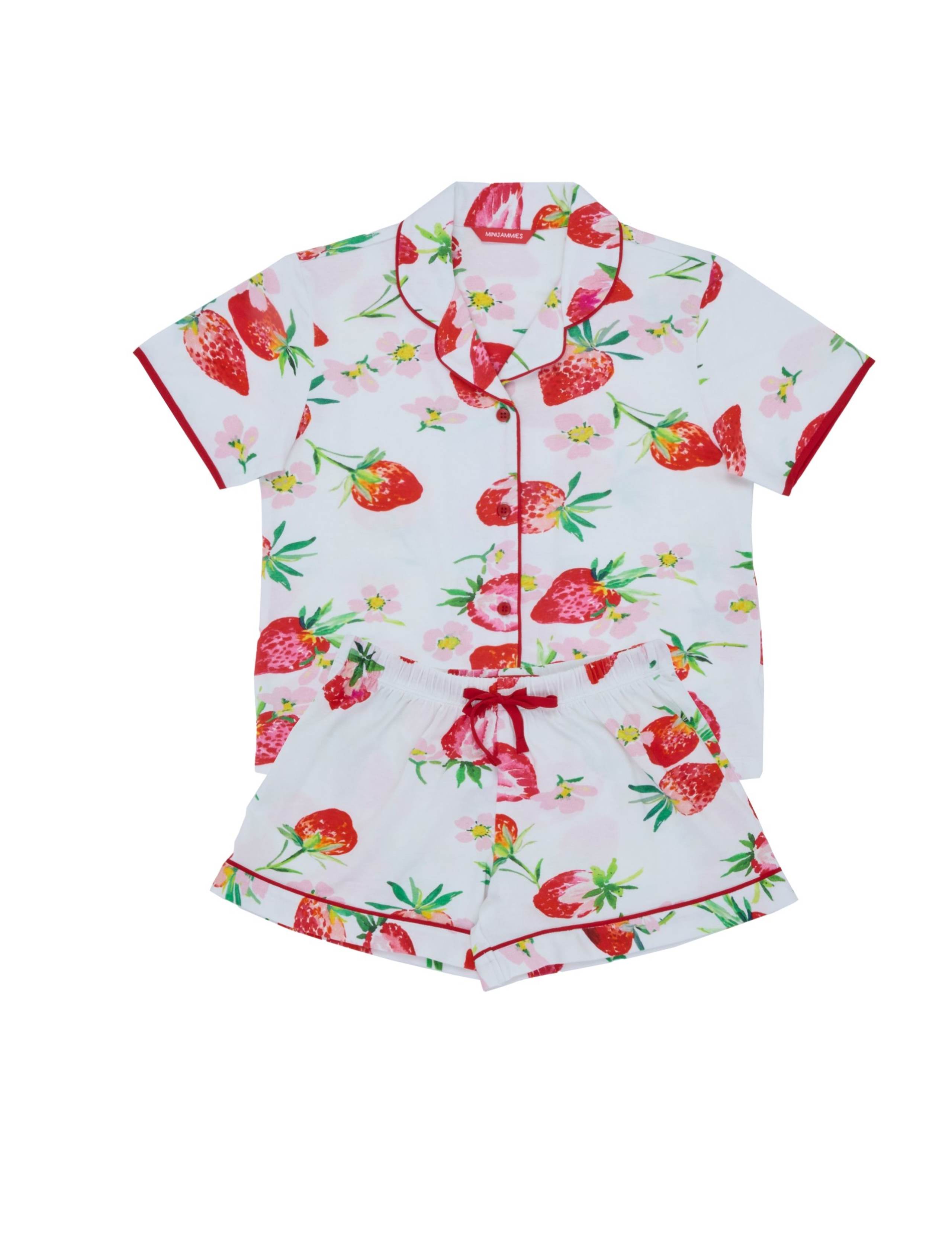 Cotton Modal Strawberry Pyjamas (2-13 Yrs) 2 of 3