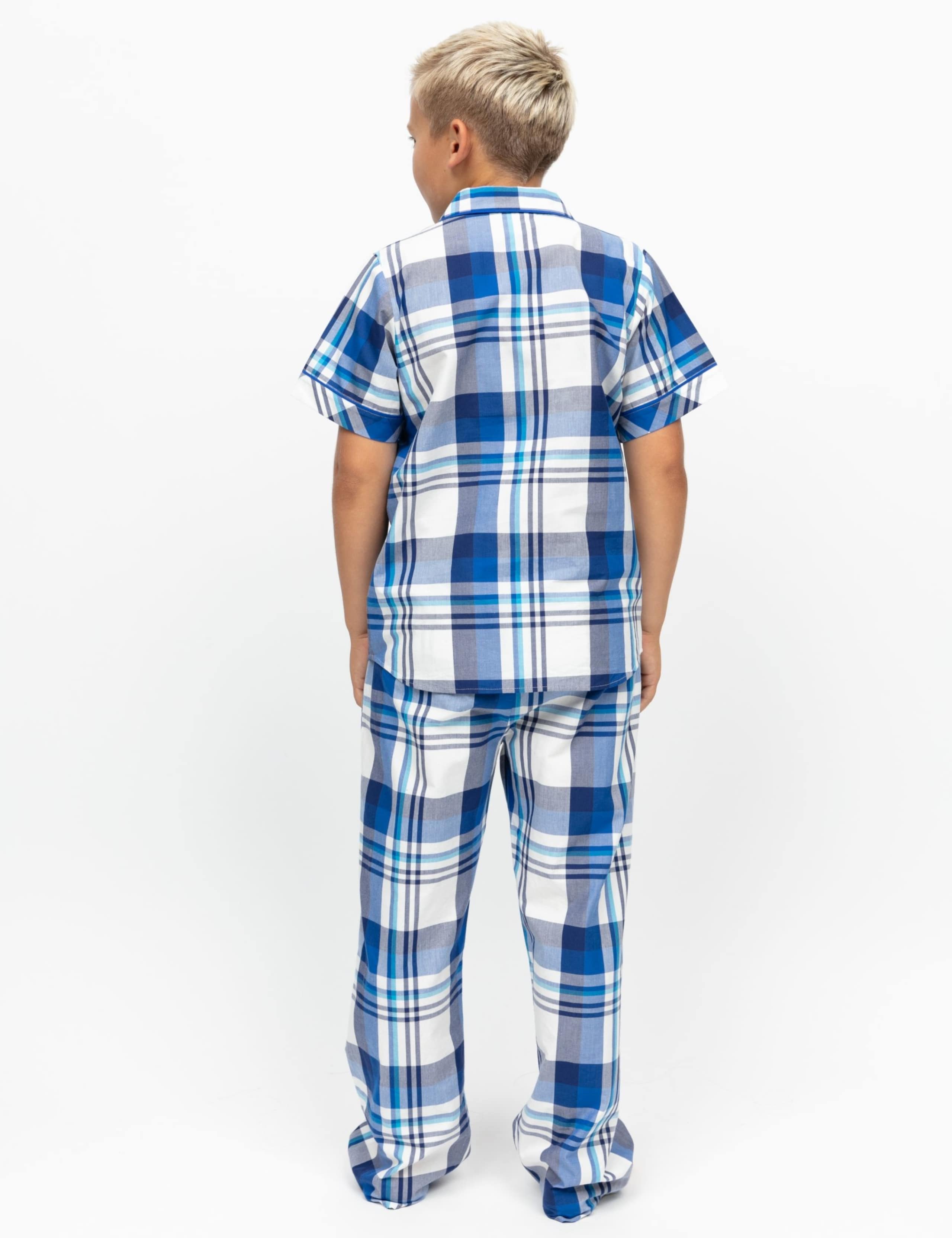 Pure Cotton Checked Pyjamas (2-13 Yrs) 4 of 4
