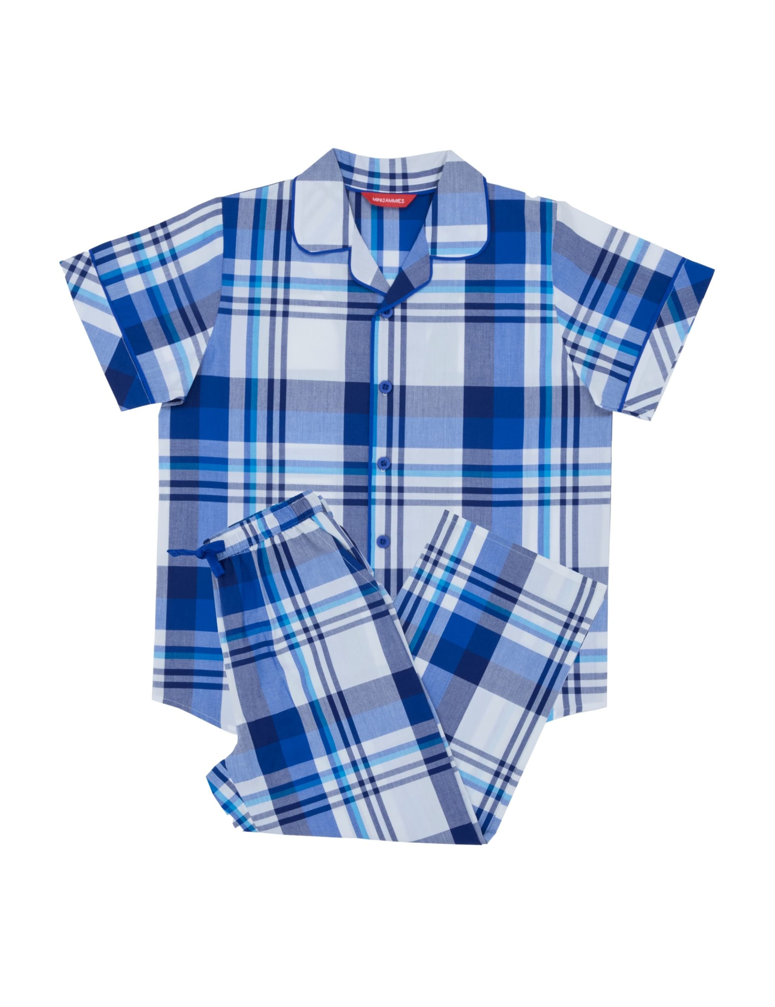 Pure Cotton Checked Pyjamas (2-13 Yrs) 2 of 4