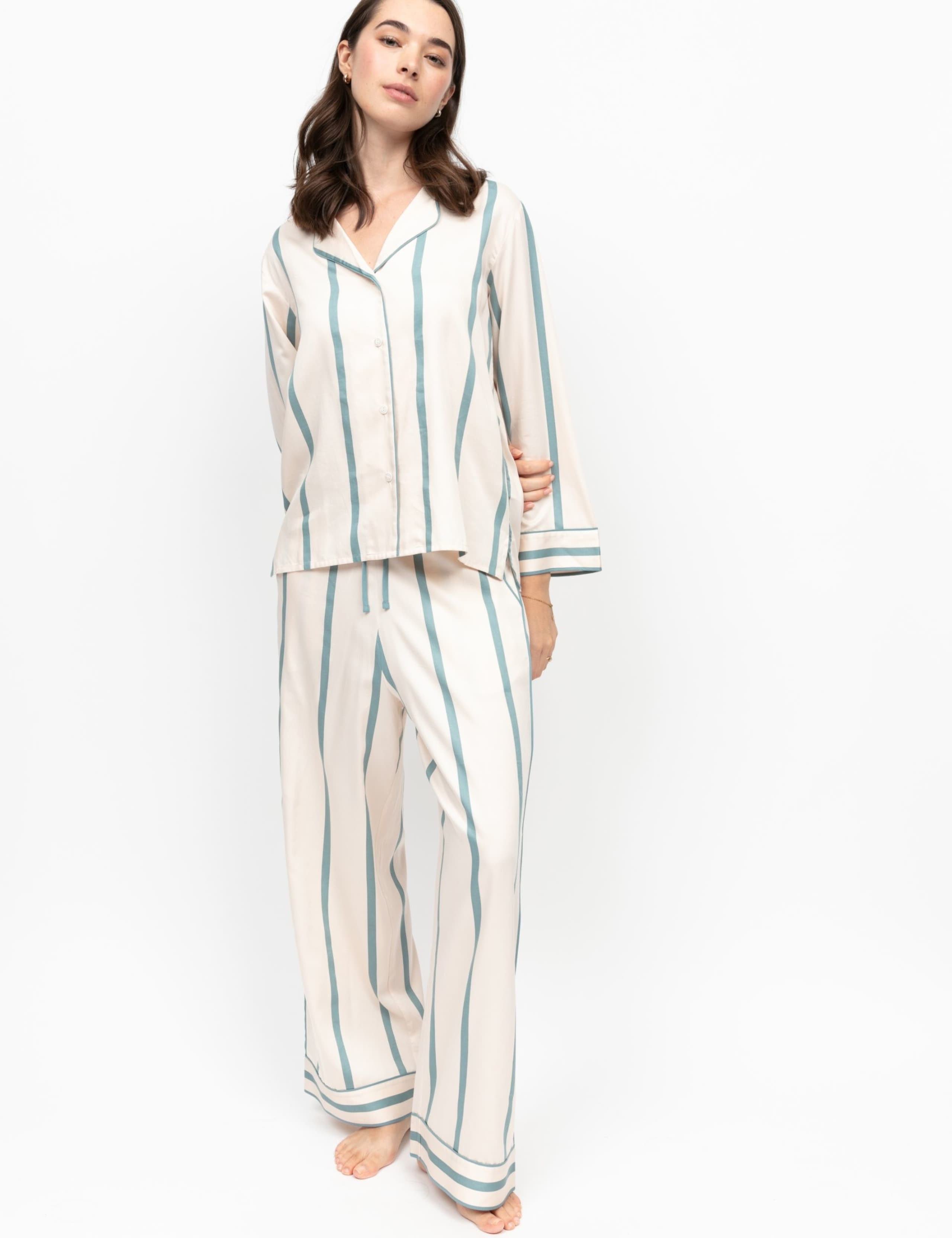 Cotton Modal Striped Pyjama Set 3 of 4