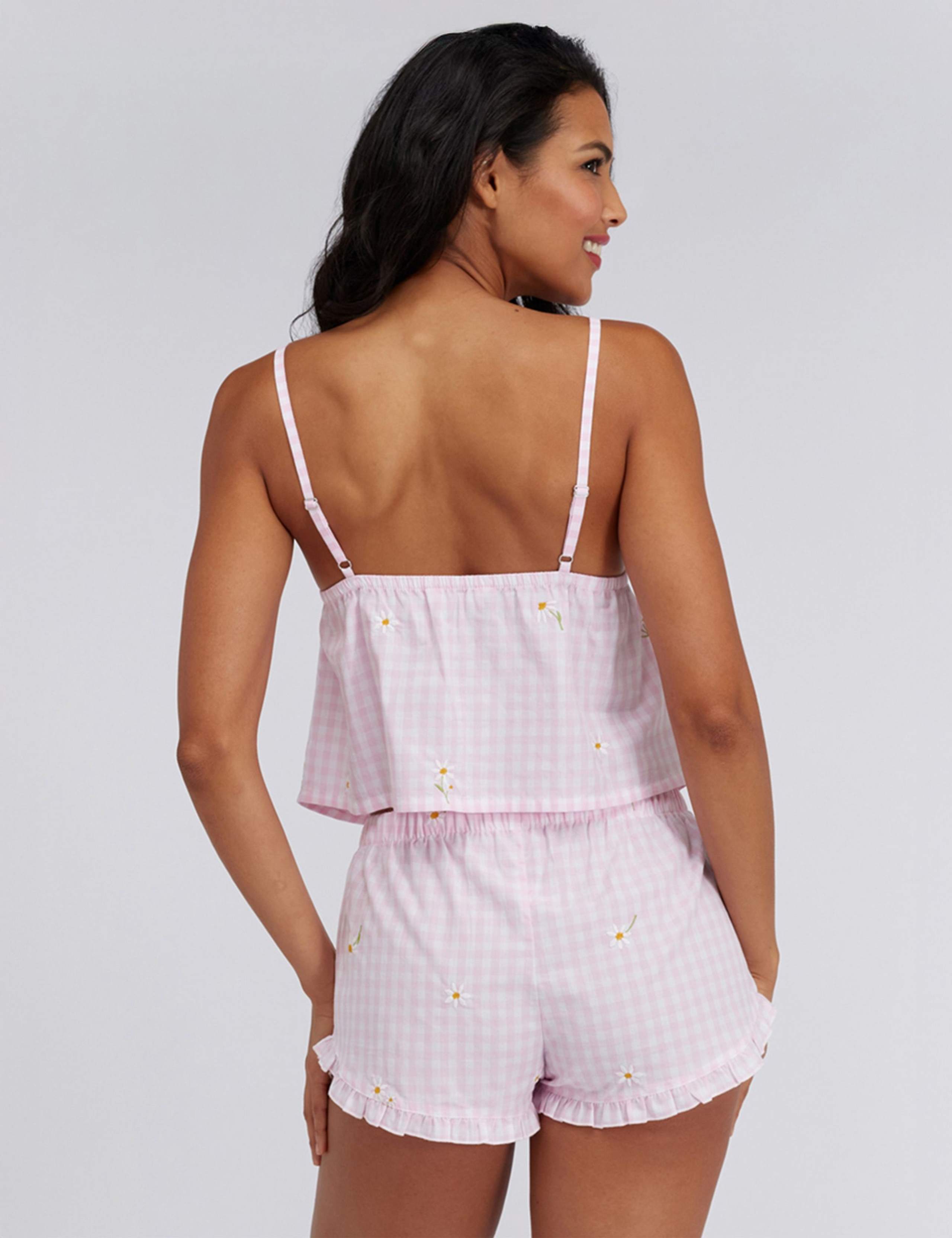 Pure Cotton Daisy Gingham Pyjamas in a Bag 4 of 6