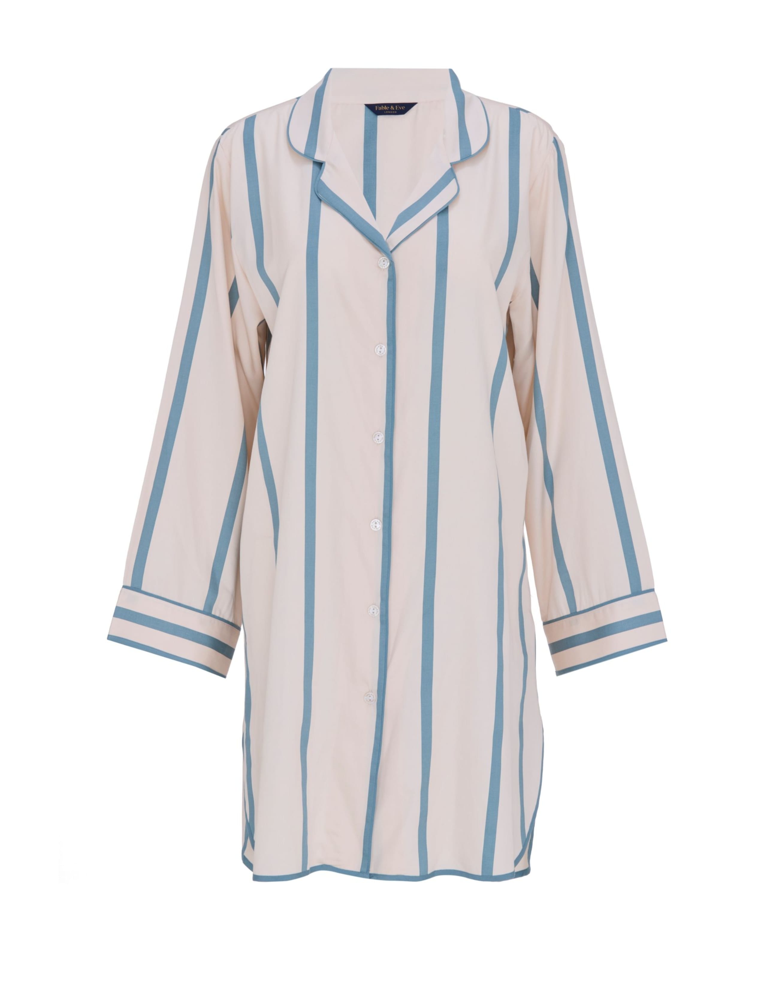 Fable And Eve Cotton Modal Striped Nightshirt 2 of 4
