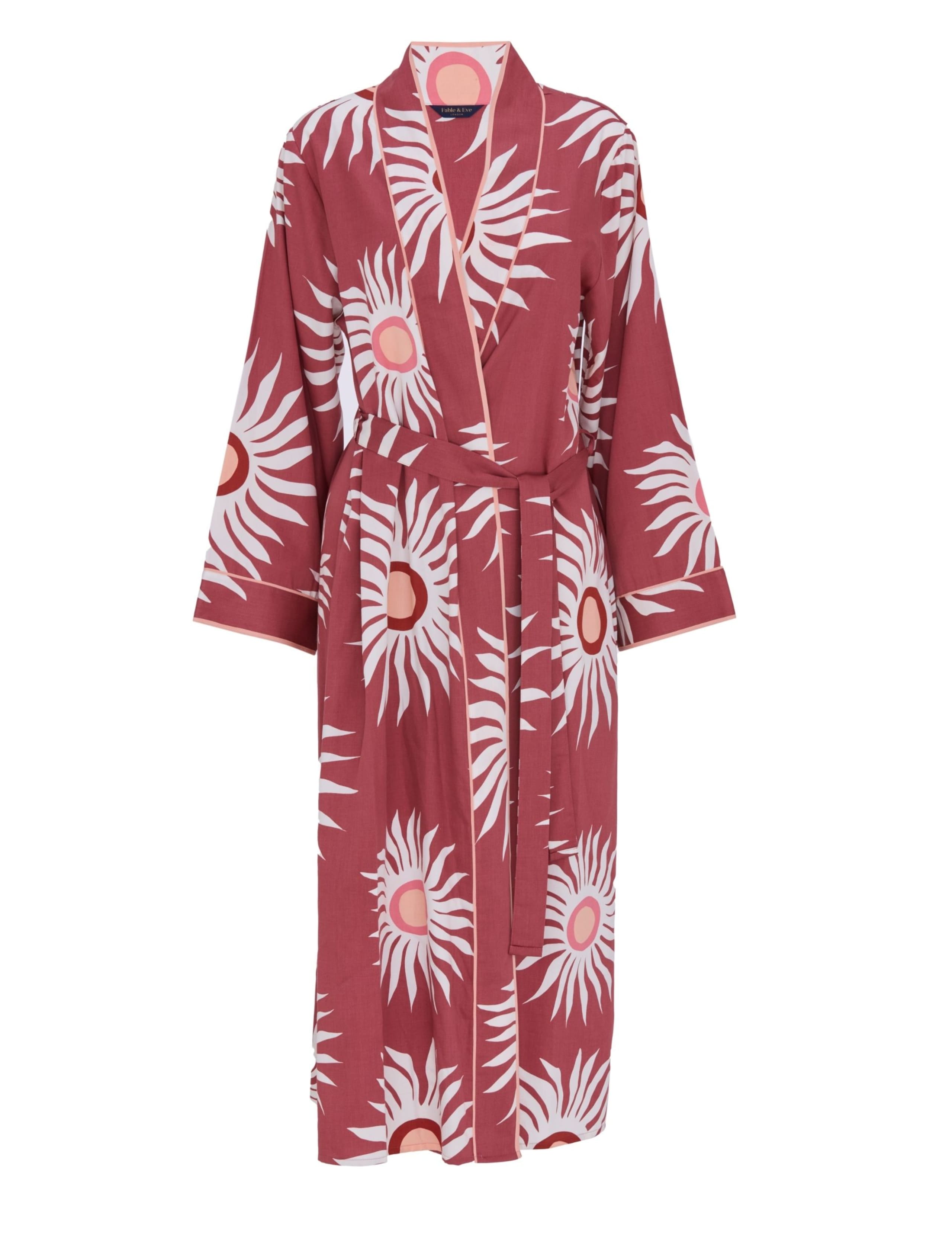 Fable And Eve Cotton Modal Sun Print Dressing Gown 2 of 3