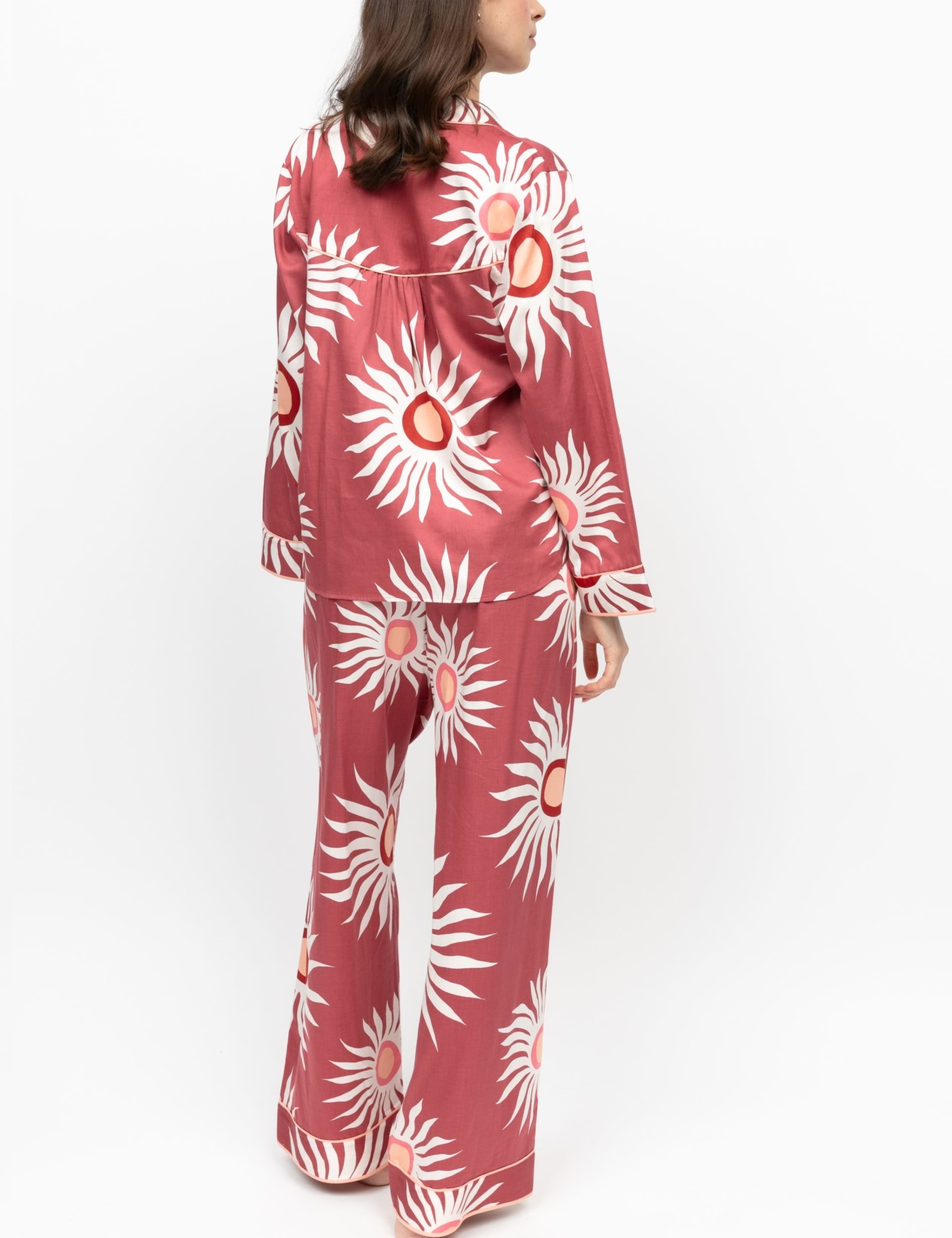 Fable And Eve Abstract Sun Print Wide Leg Pyjama Set 4 of 4