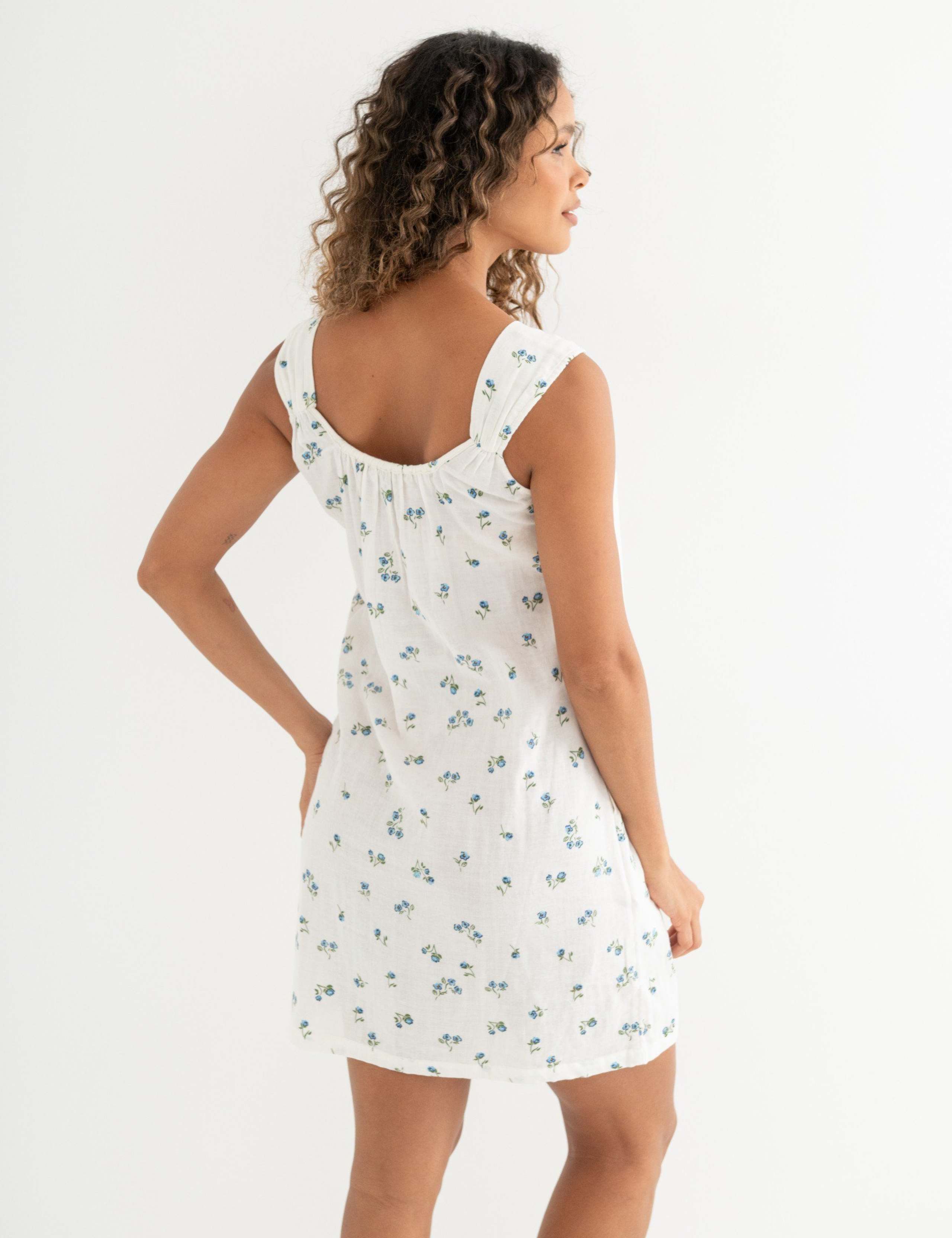Woven Double Cloth Square Neck Chemise 6 of 8