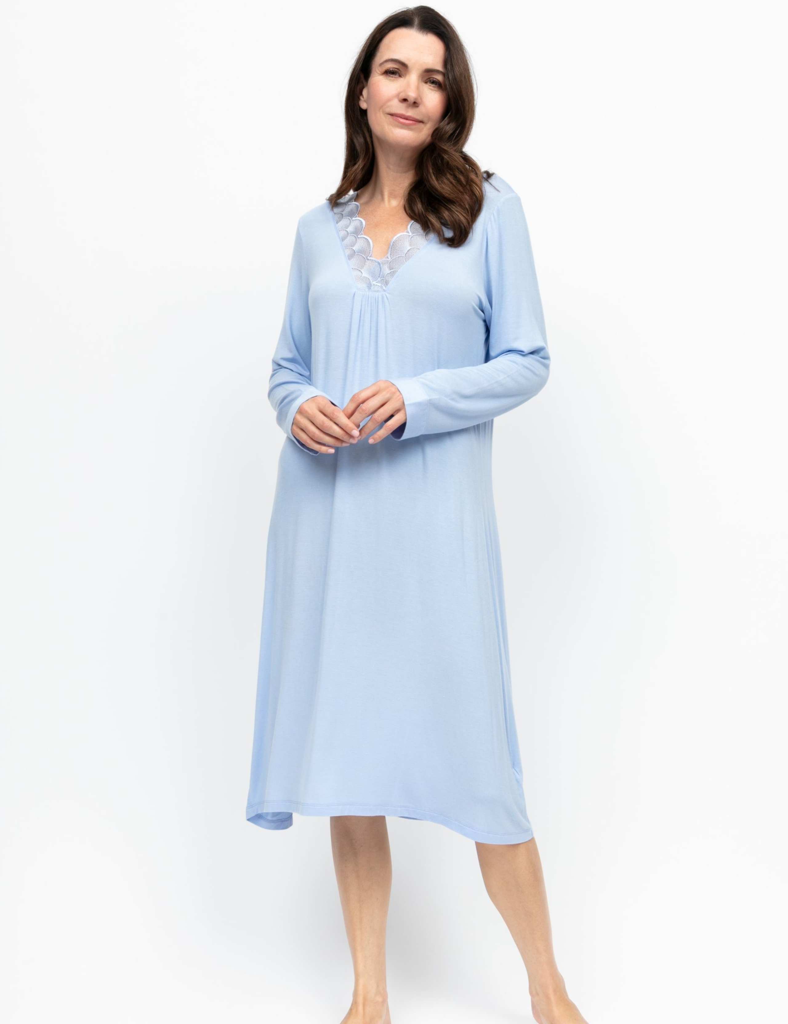 Jersey Lace Trim V-Neck Nightdress 3 of 4