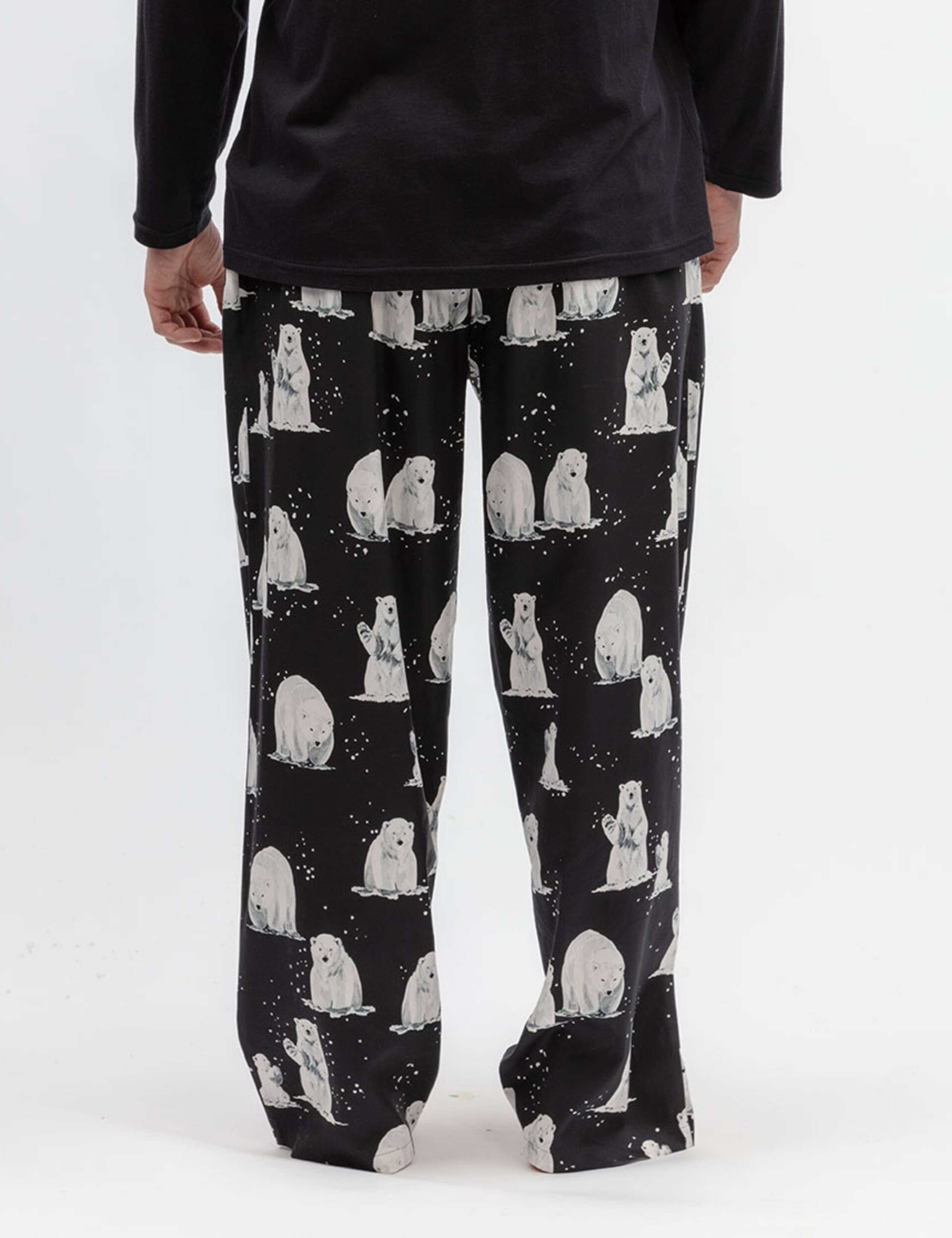 Cotton Modal Polar Bear Family Christmas Pyjama Bottoms 4 of 4