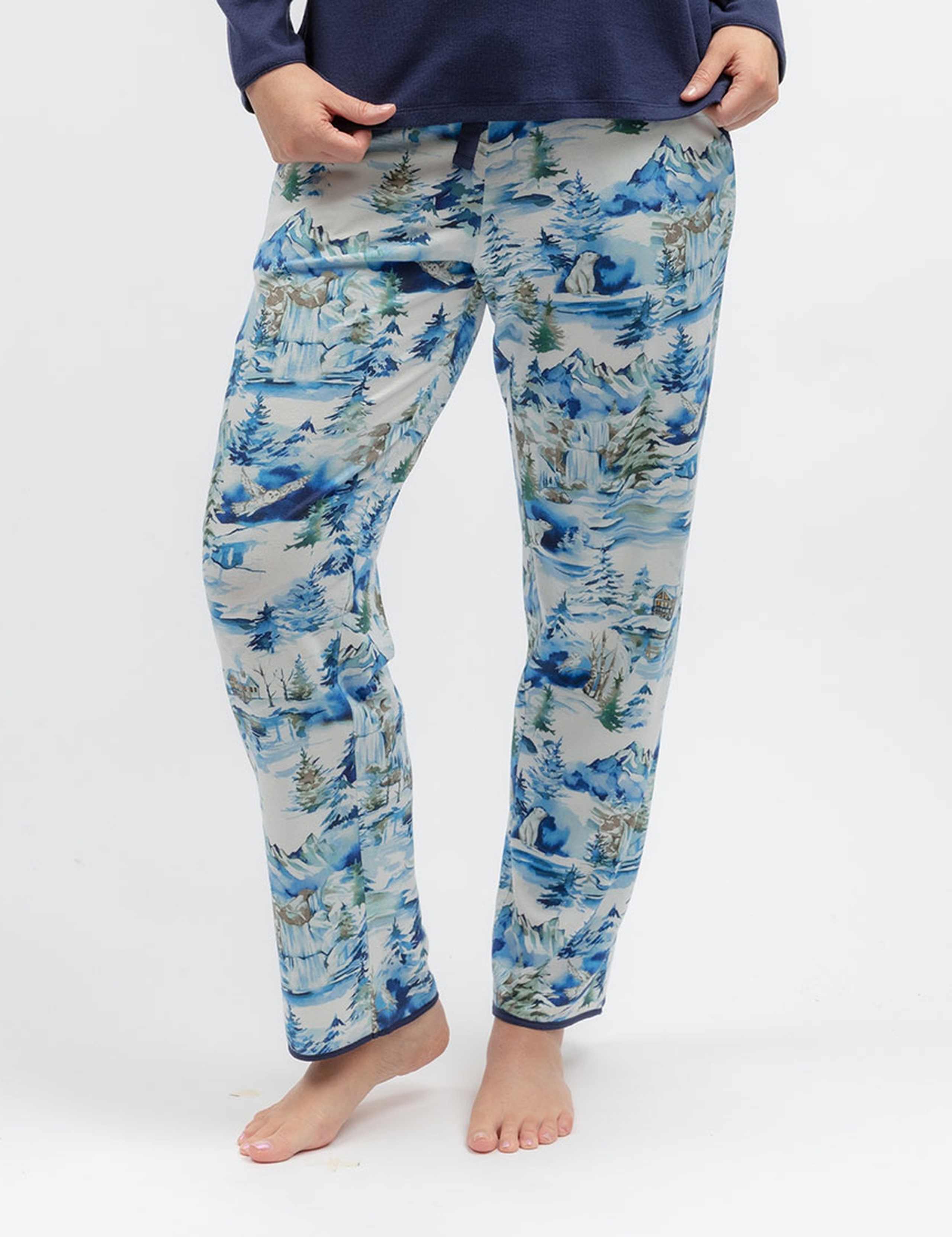 Cotton Modal Winterscape Family Christmas Pyjama Bottoms 3 of 4