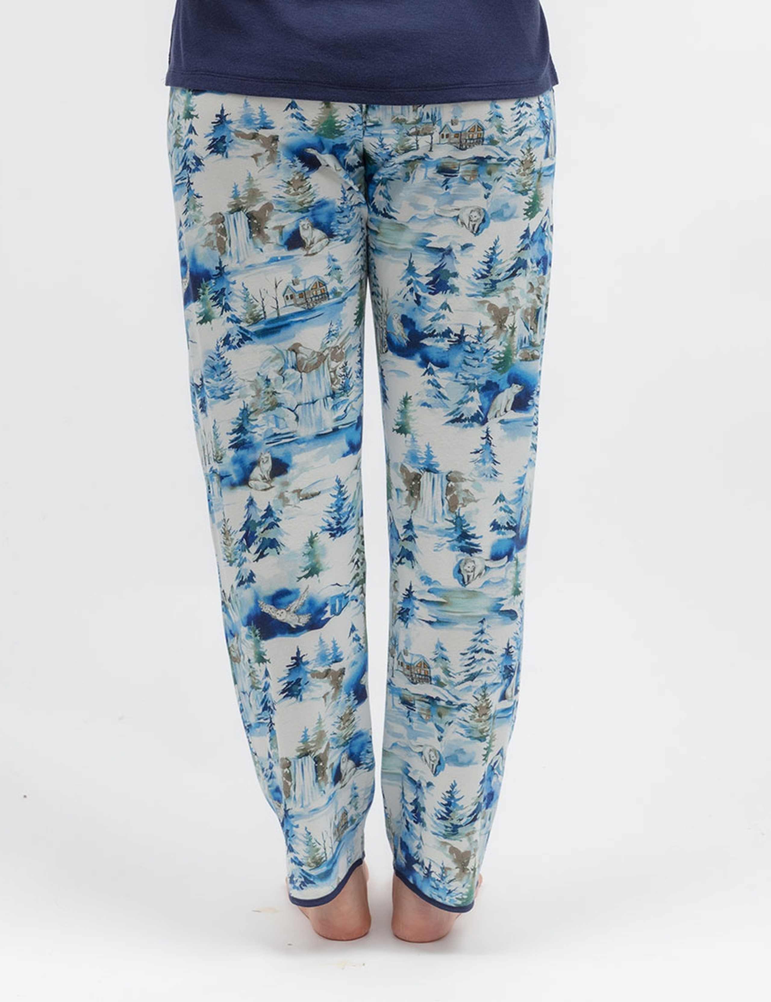 Cotton Modal Winterscape Family Christmas Pyjama Bottoms 4 of 4