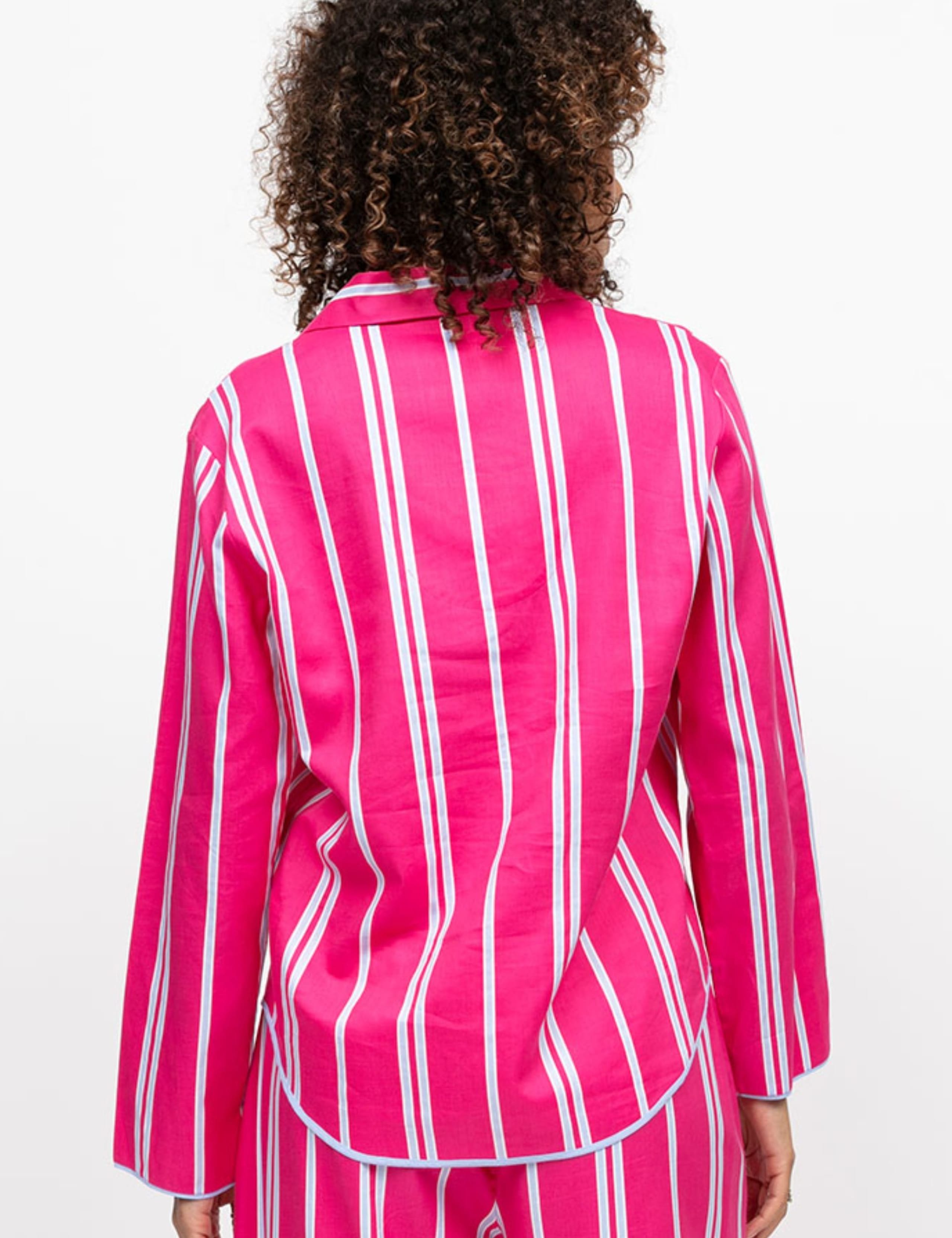 Cotton Modal Striped Revere Pyjama Top 4 of 4