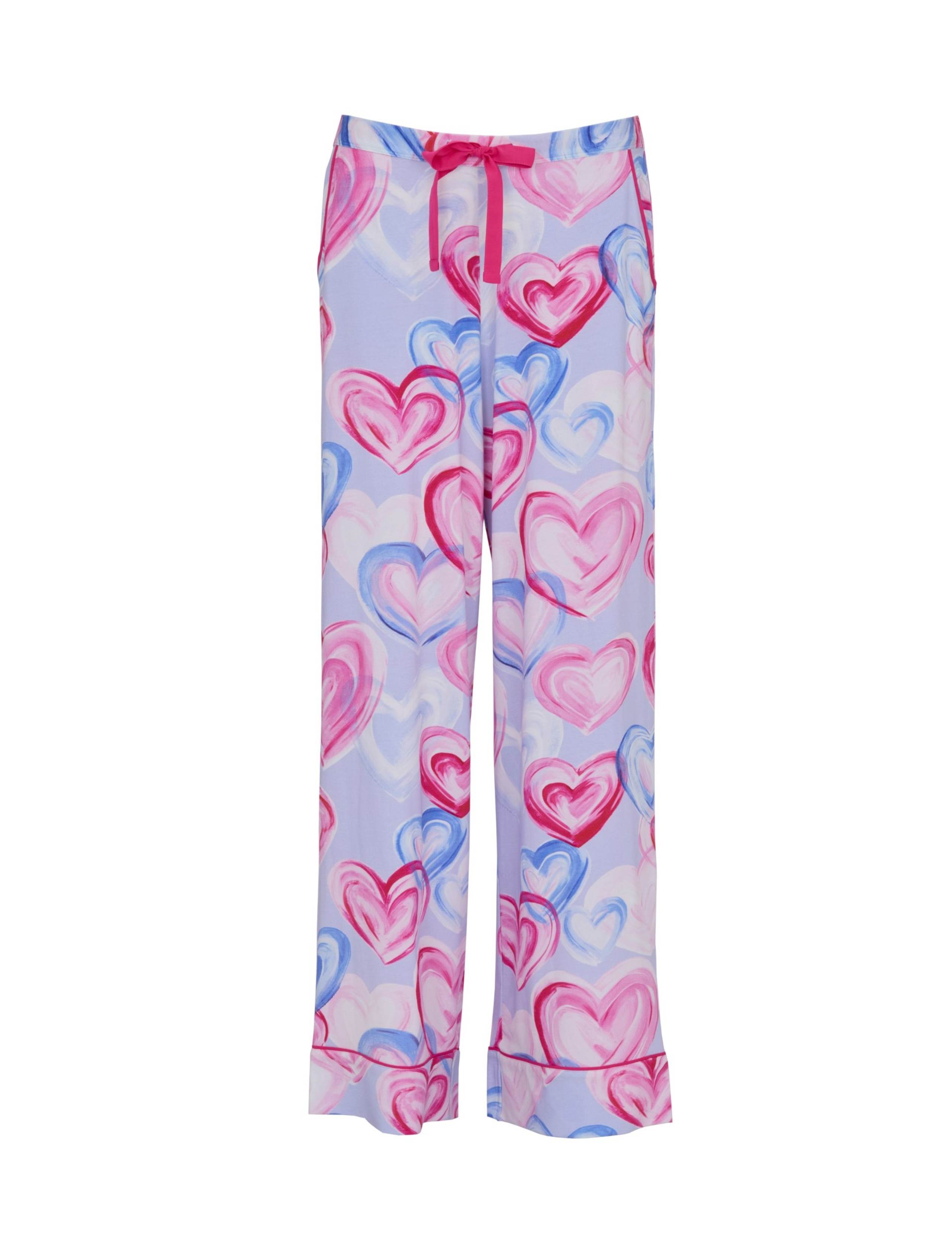 Valentines Cotton Blend Heart Print Pyjama Bottoms 2 of 4