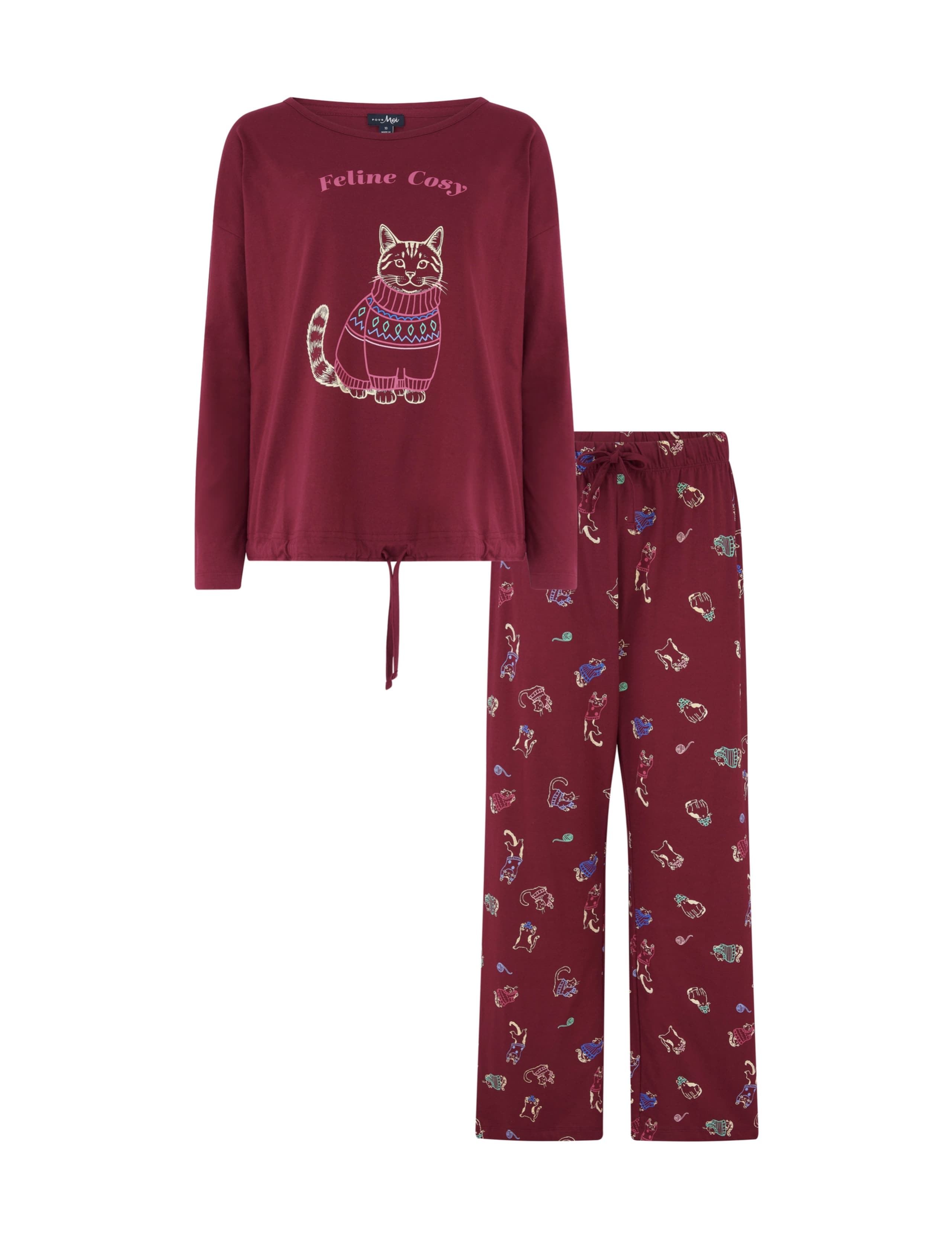 Pure Cotton Wide Leg Dog Pyjama Set 2 of 5