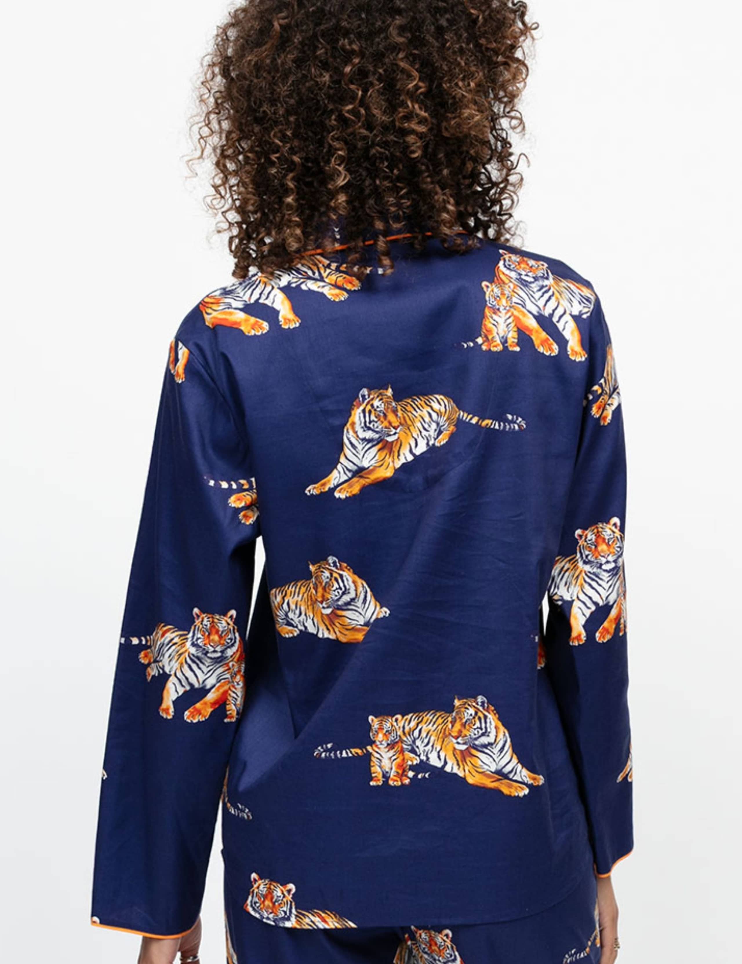 Cotton Rich Tiger Print Pyjama Top 3 of 4