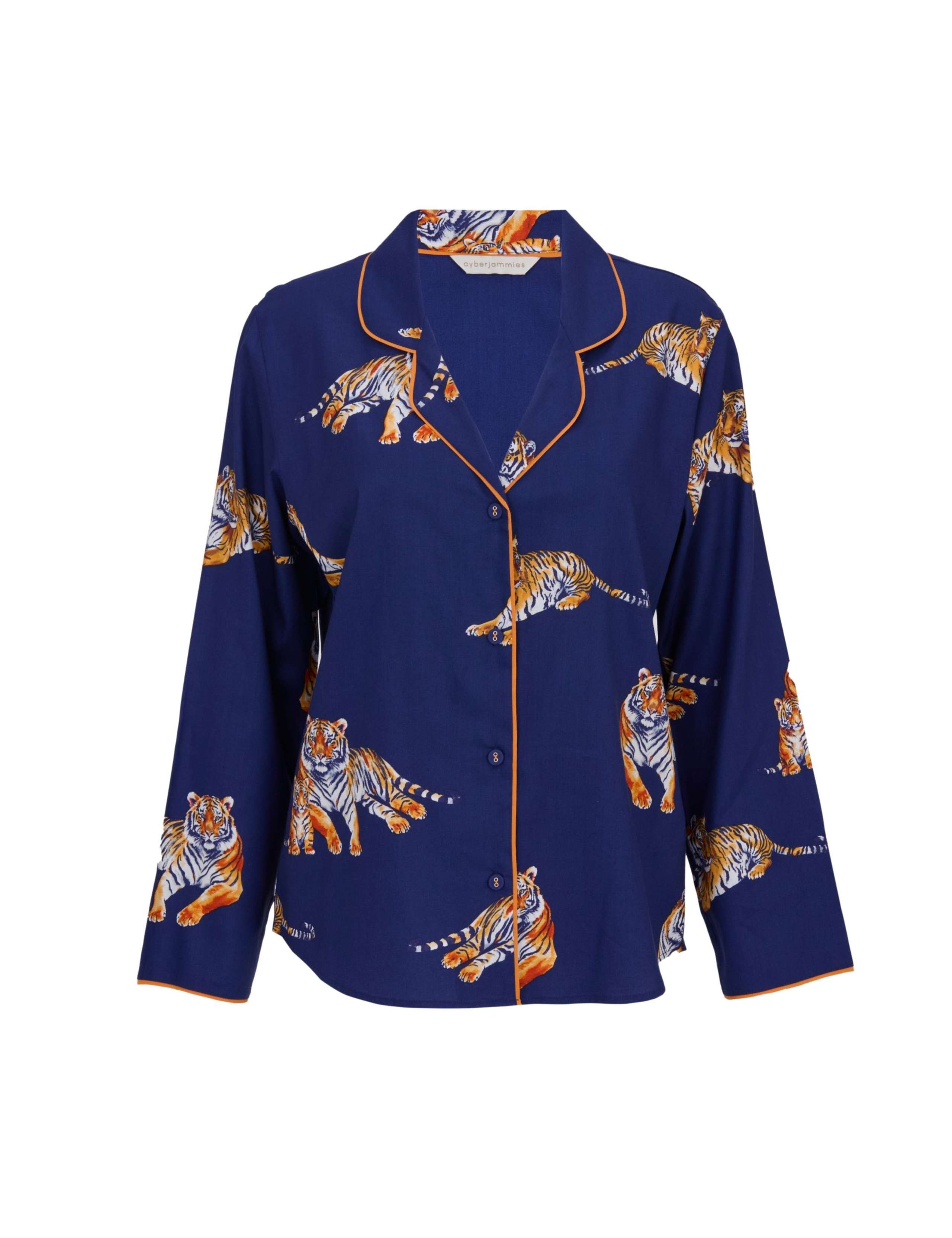 Cotton Rich Tiger Print Pyjama Top 2 of 4