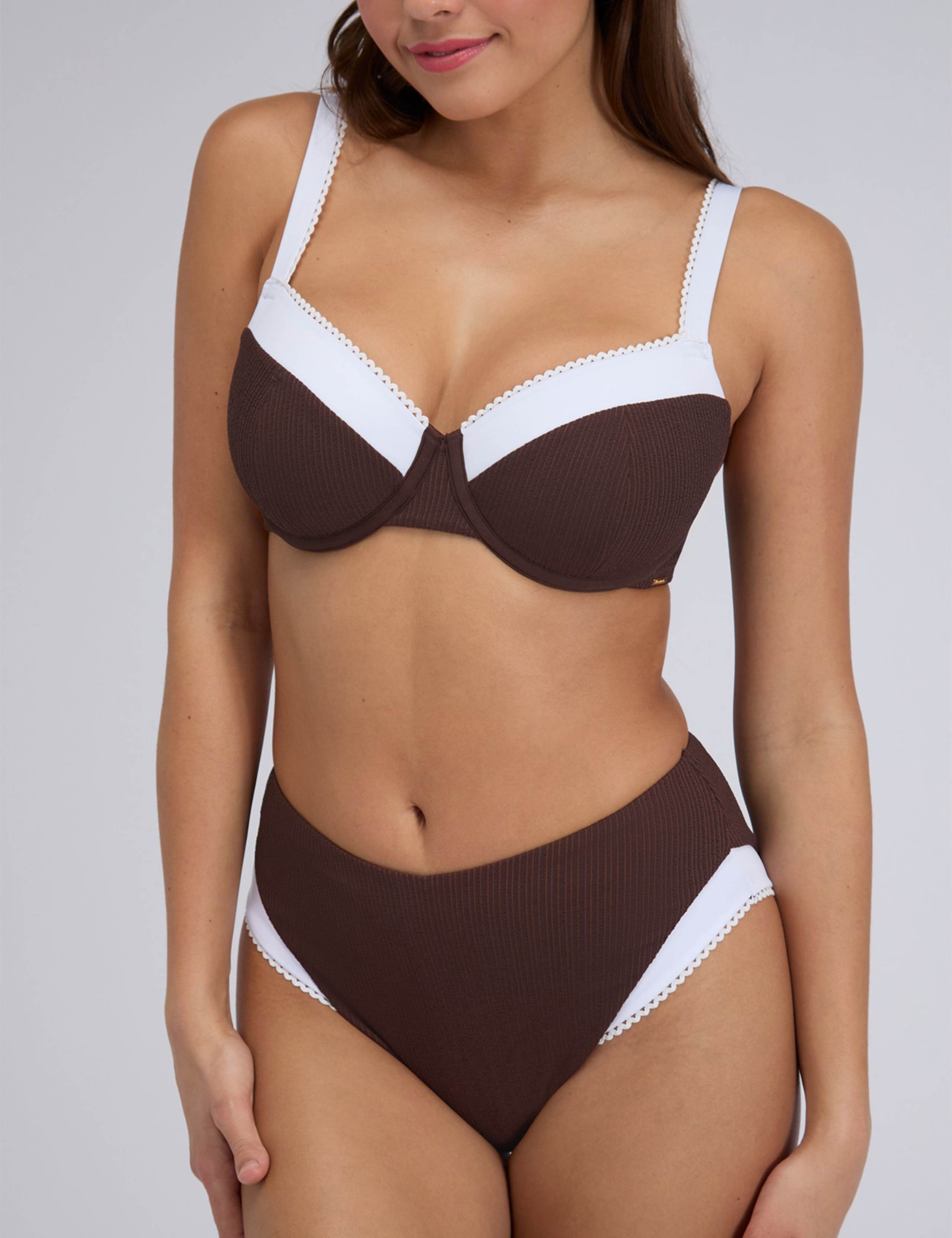 Rivoli Picot Textured Wired Bikini Top (B-G) 4 of 5