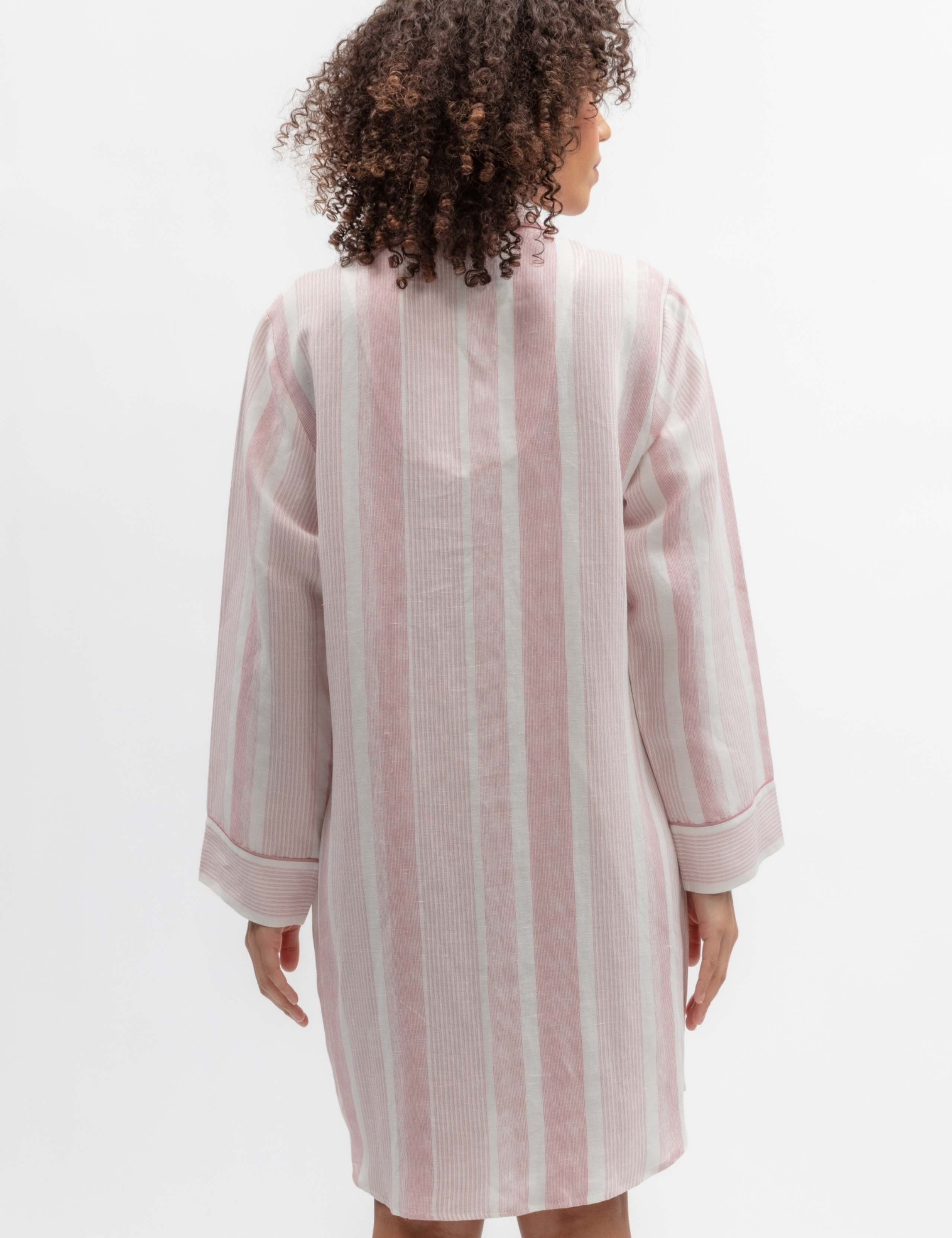 Linen Blend Striped Nightshirt 3 of 3