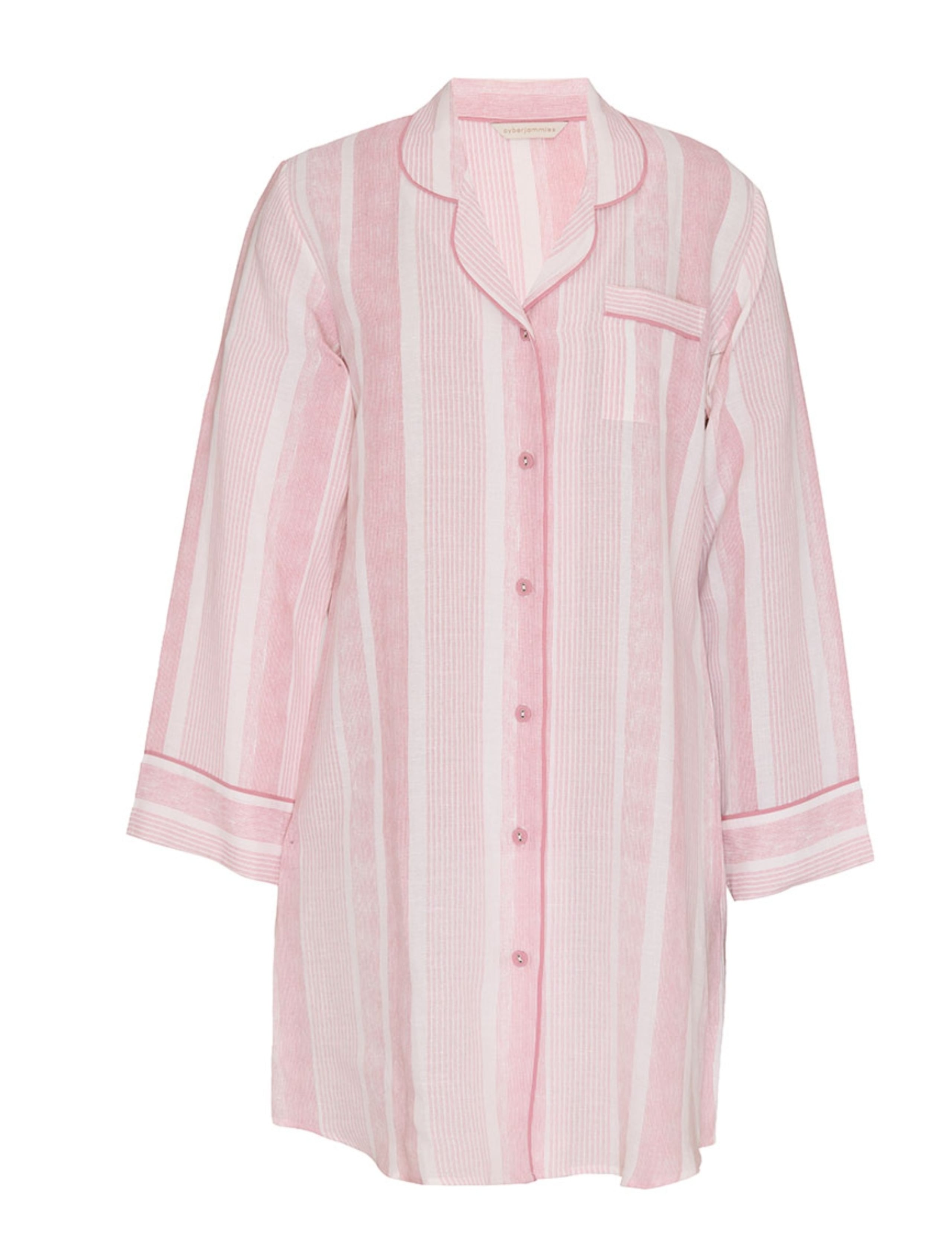 Linen Blend Striped Nightshirt 2 of 3