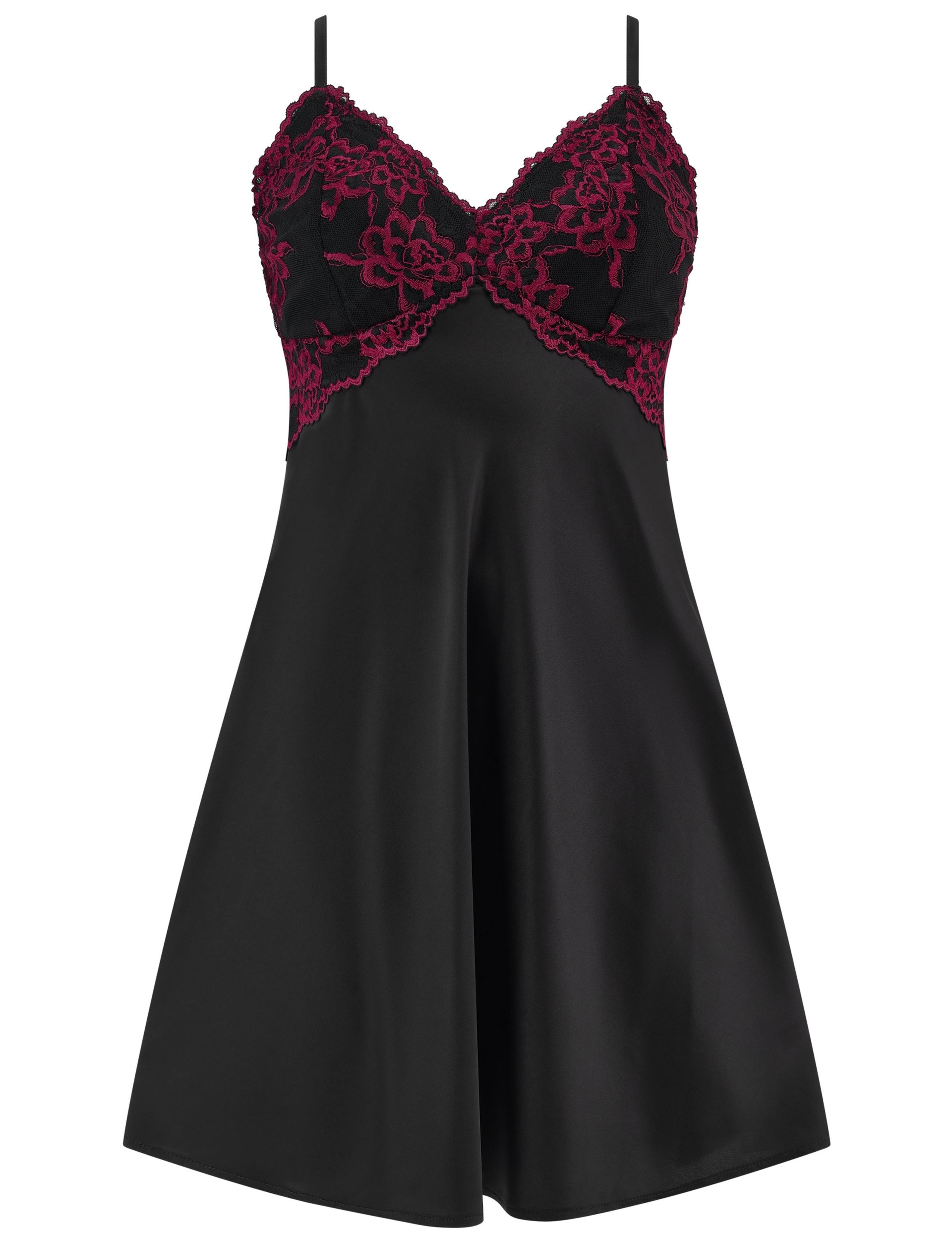 Satin And Lace Strappy Chemise 2 of 8