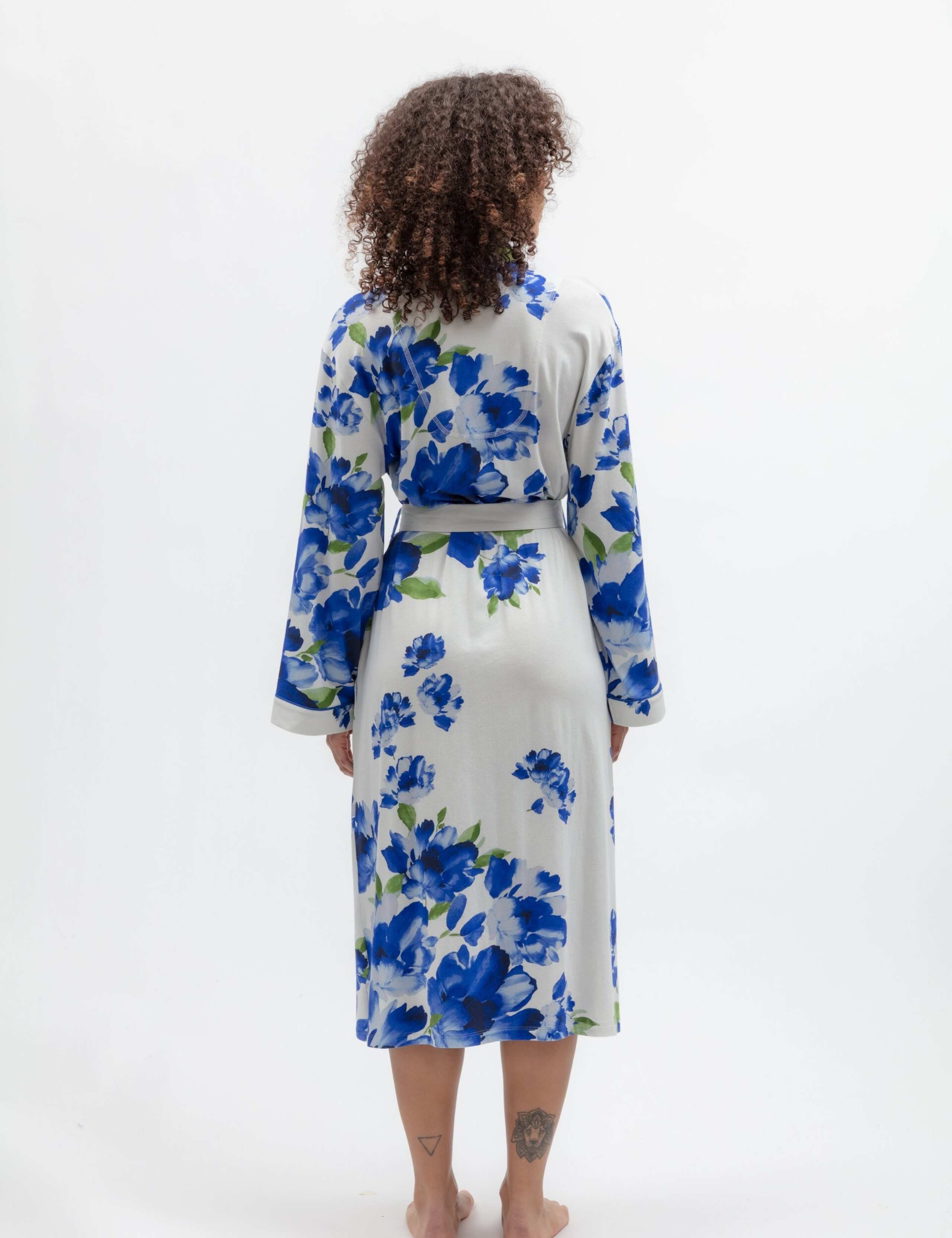 Jersey Floral Tie Dressing Gown 3 of 3