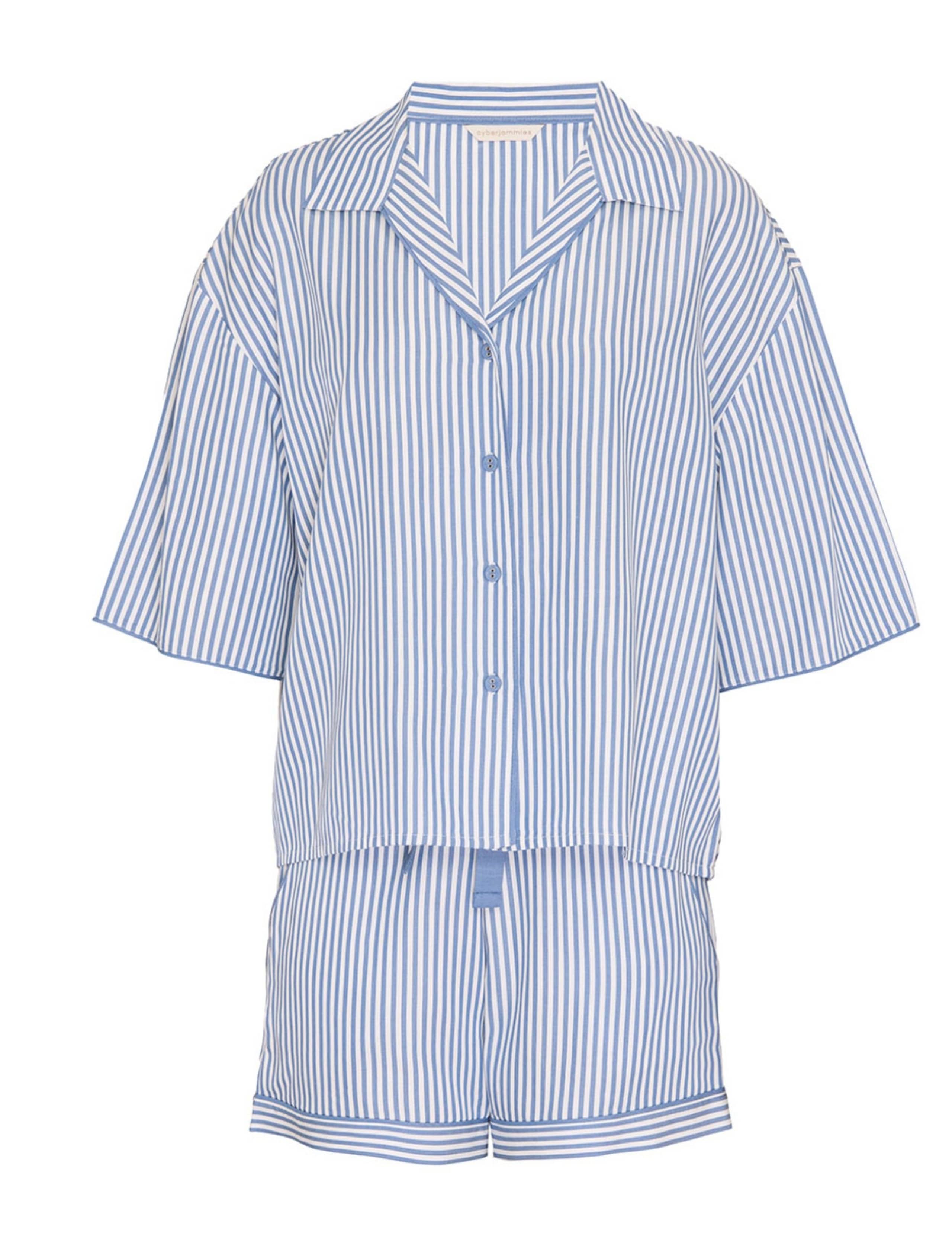 Pure Modal Striped Cuffed Hem Shortie Set 2 of 4