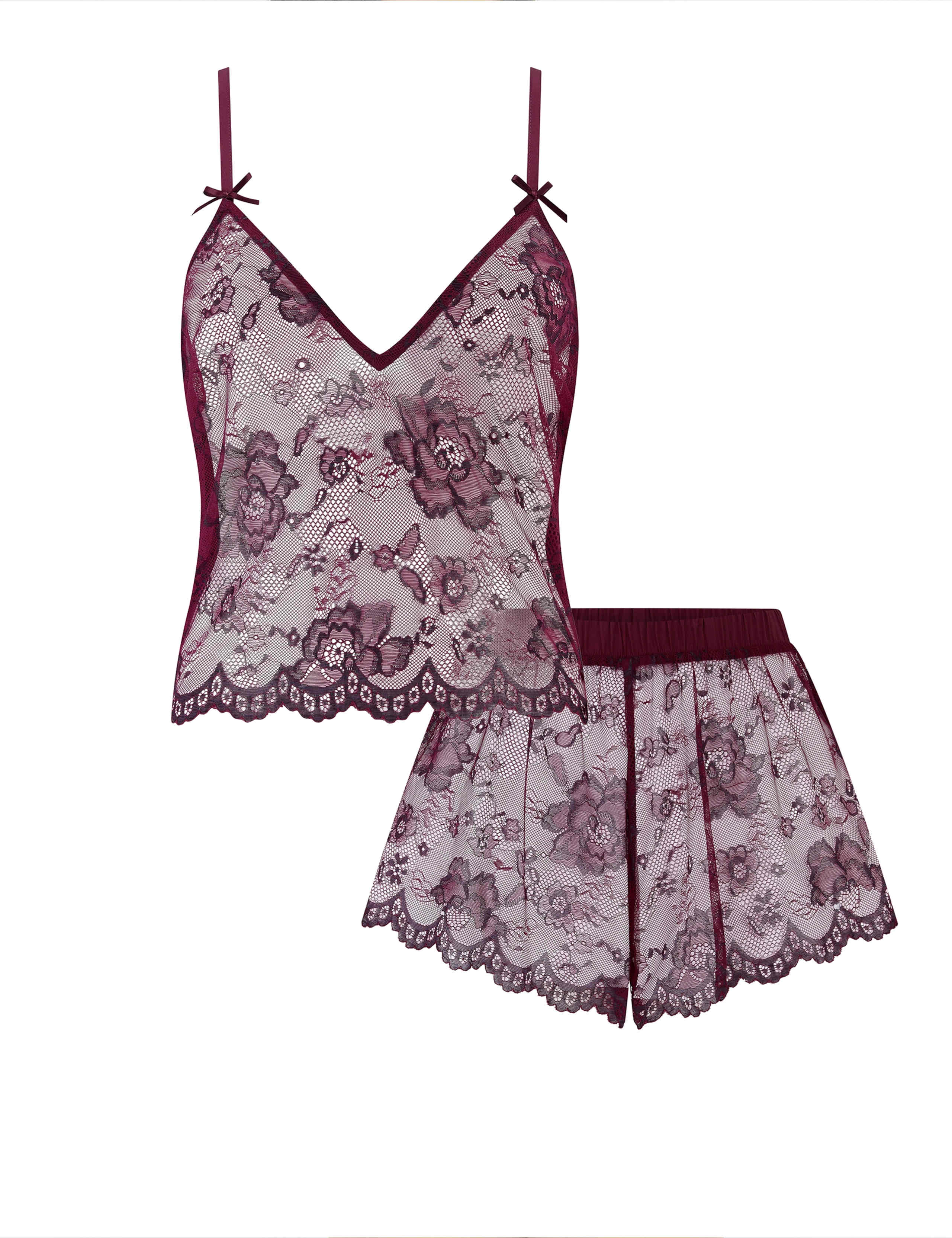 Pour Moi For Your Eyes Only Lace Cami Short Set 2 of 10
