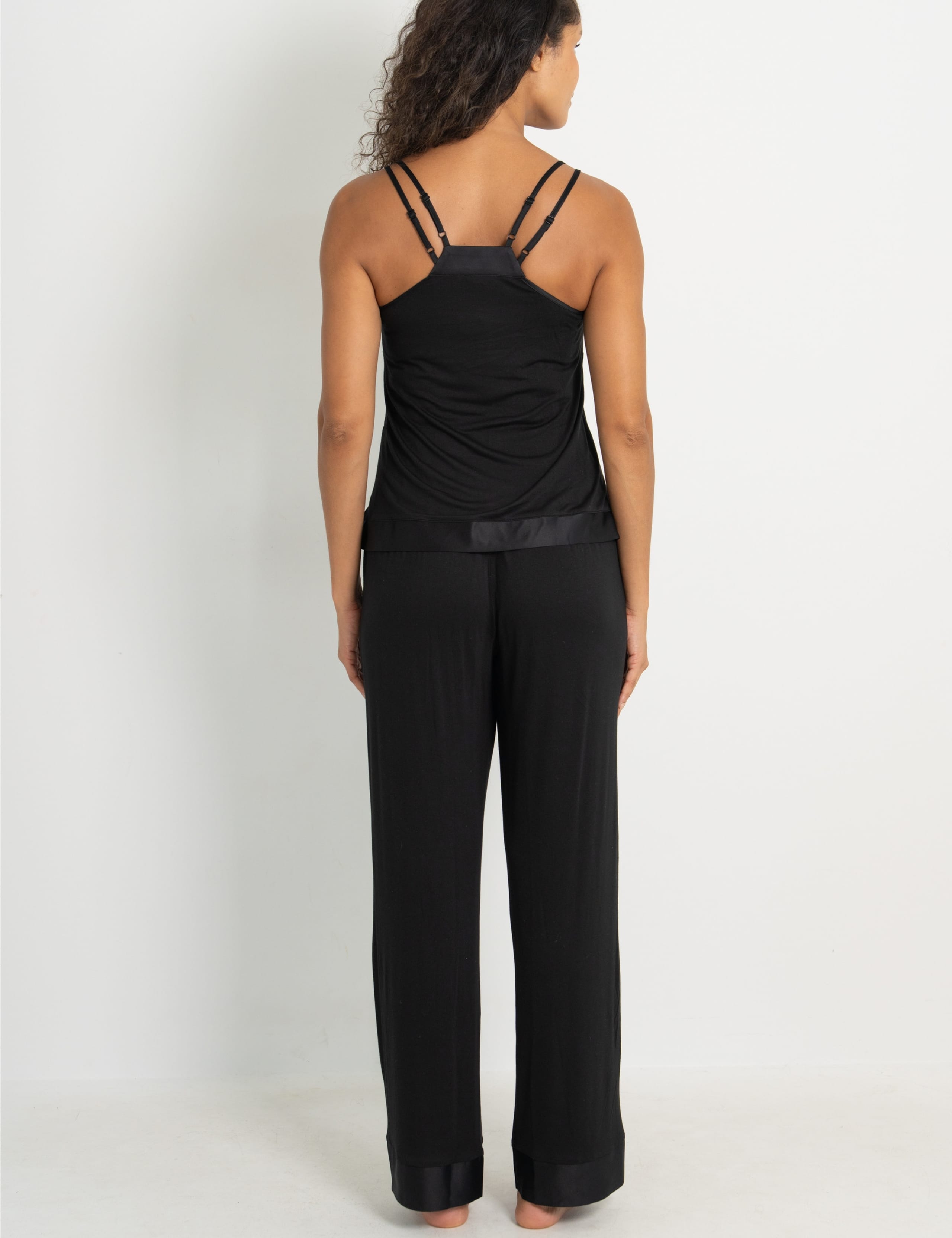 Satin Trim Cami Trouser Pyjama Set 4 of 6