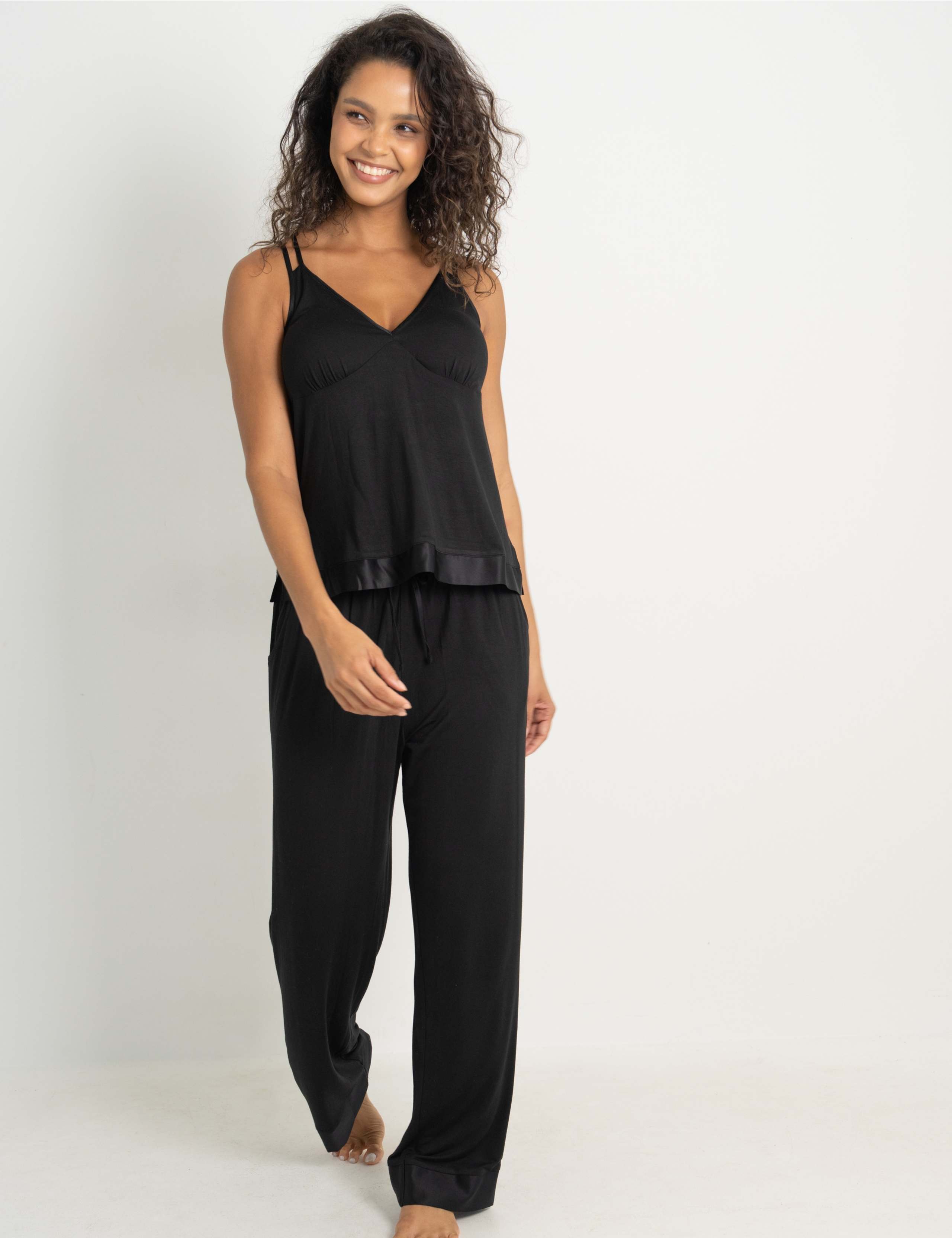 Satin Trim Cami Trouser Pyjama Set 5 of 6