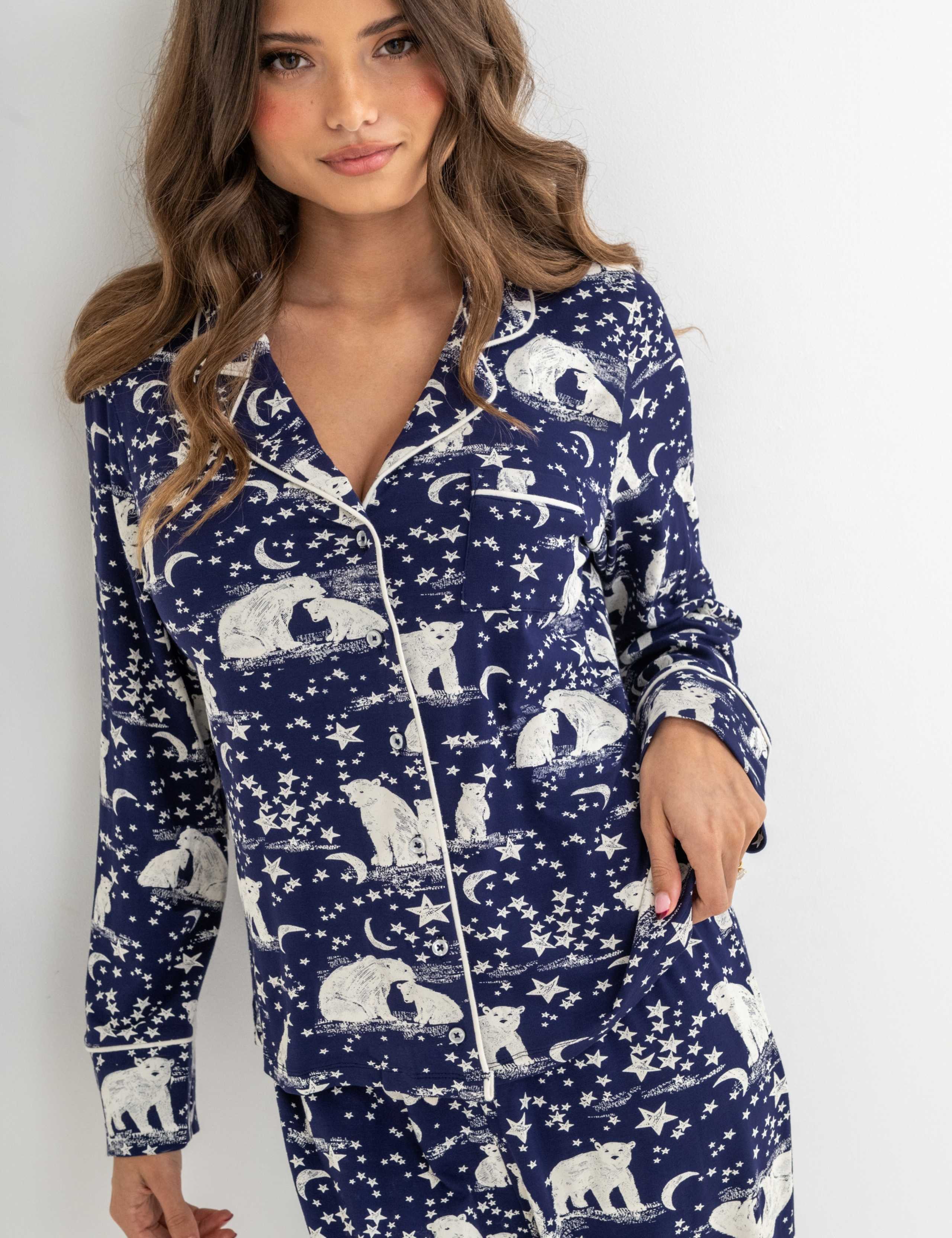 Pure Cotton Polar Bear Christmas Pyjama Set 3 of 5