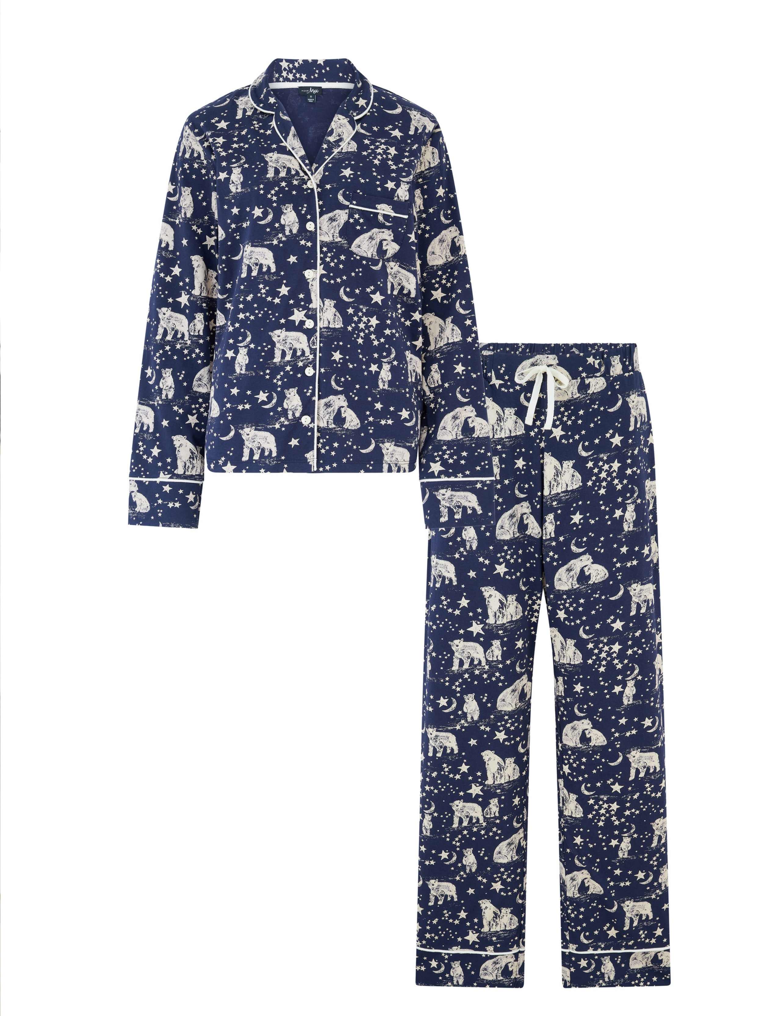 Pure Cotton Polar Bear Christmas Pyjama Set 2 of 5