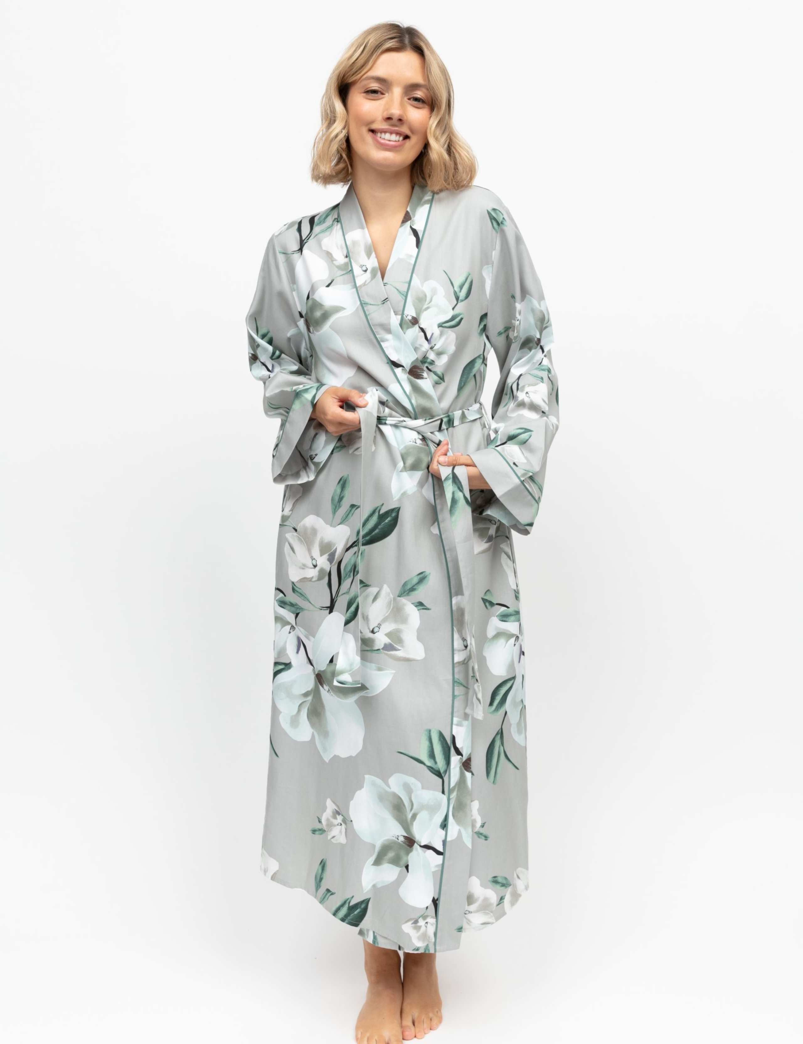 Cotton Modal Floral Print Dressing Gown 3 of 3