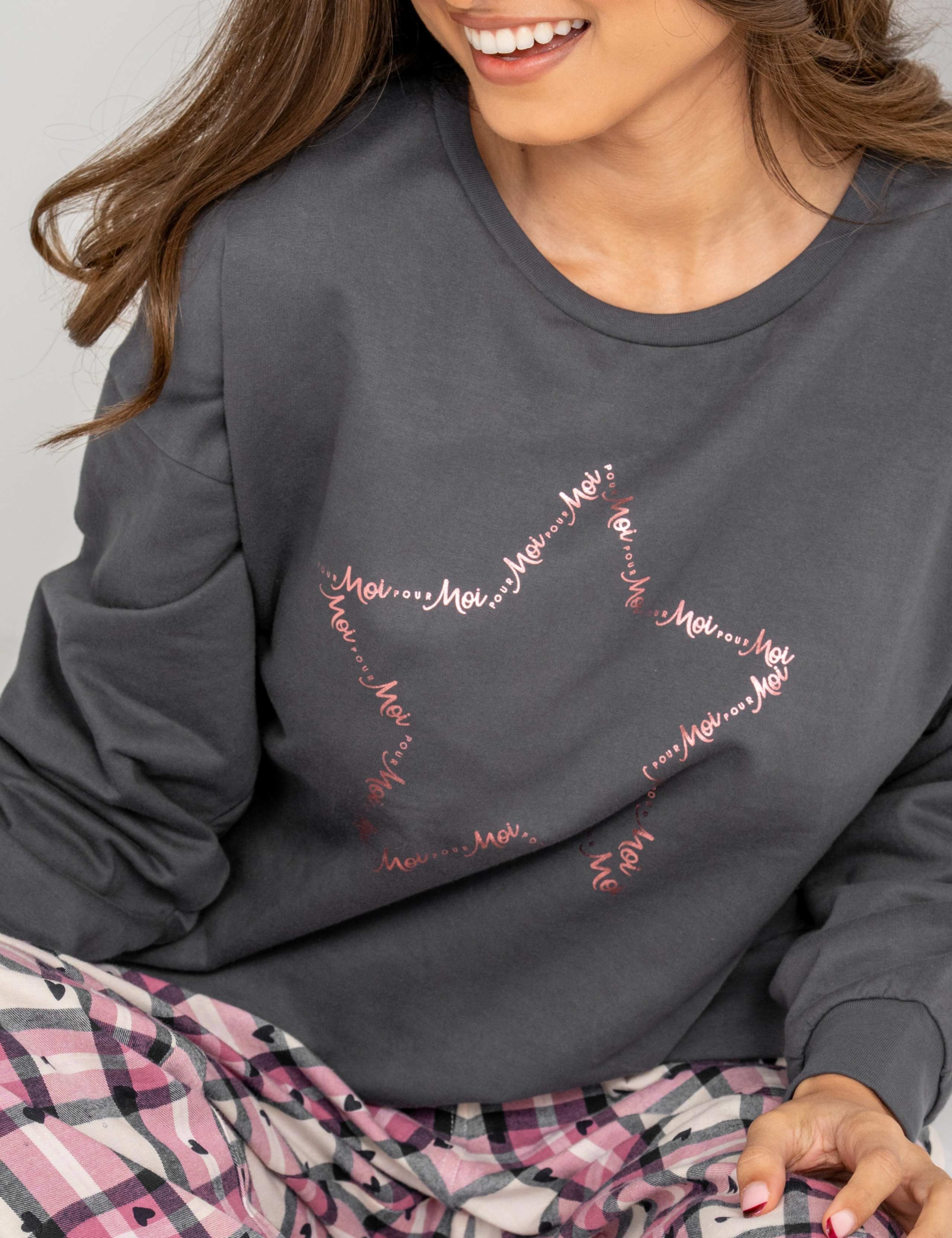 Pure Cotton Heart Check Pyjama Set 5 of 6