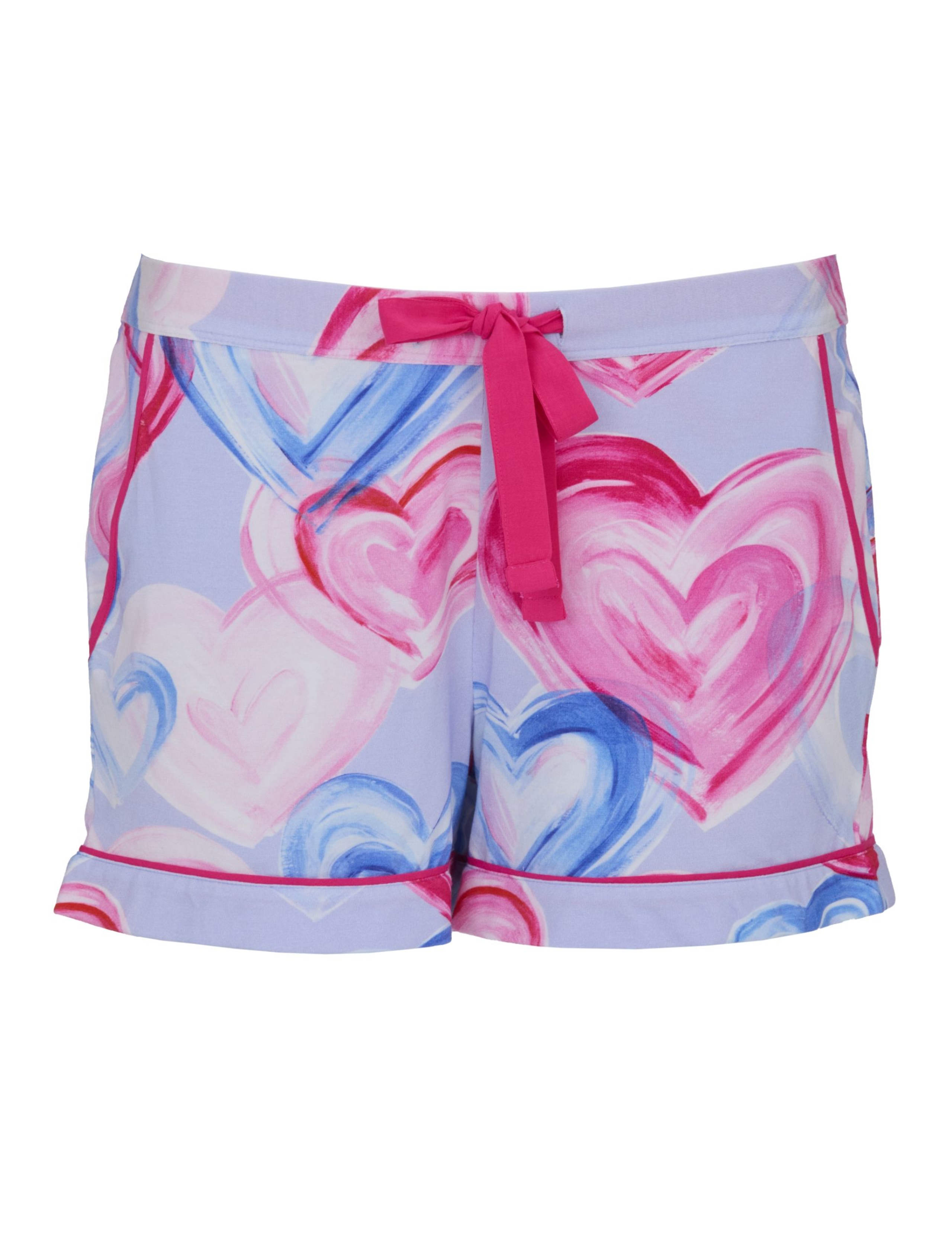 Cotton Modal Heart Print Pyjama Shorts 2 of 4