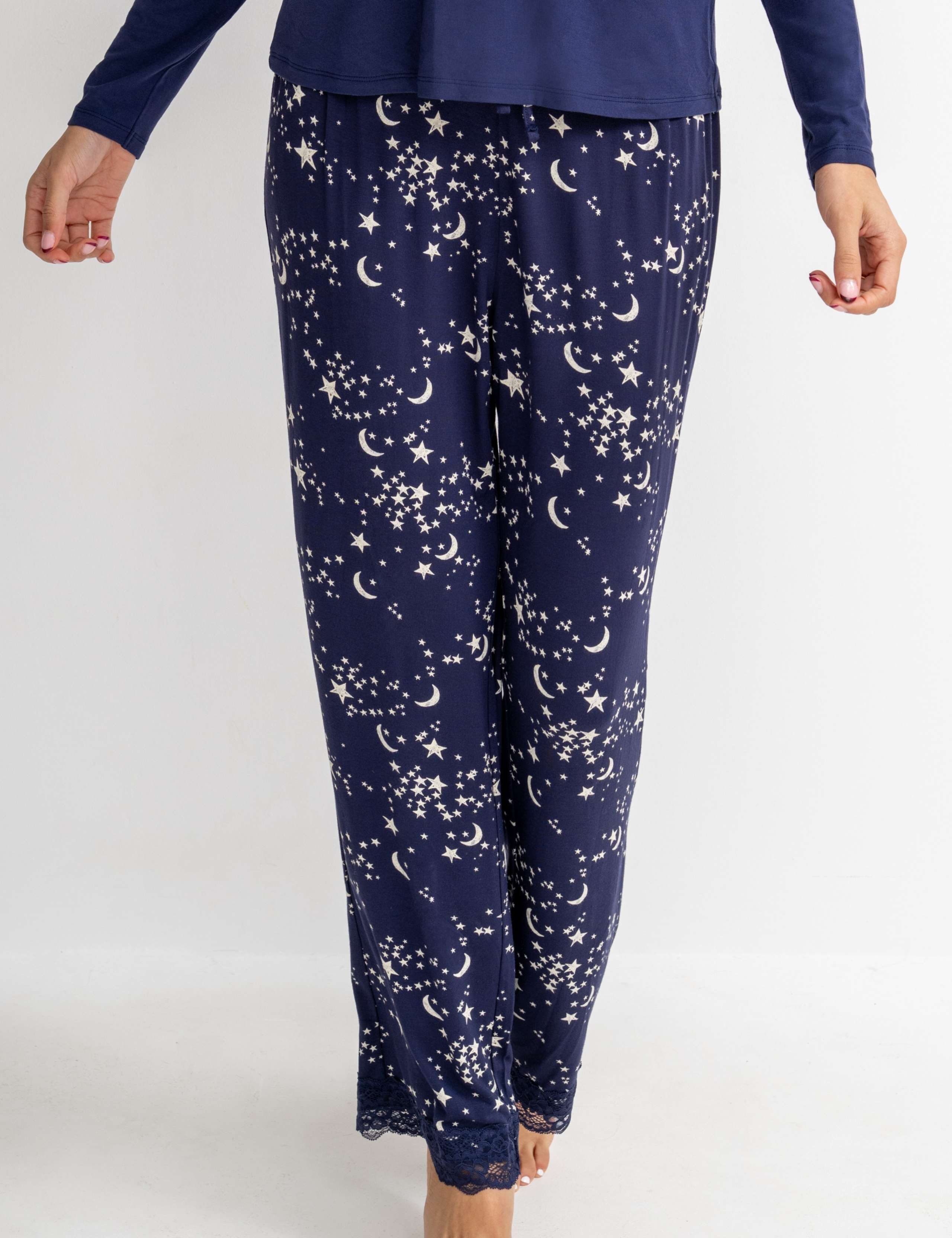 Celestial Print Lace Trim Pyjama Set 7 of 8