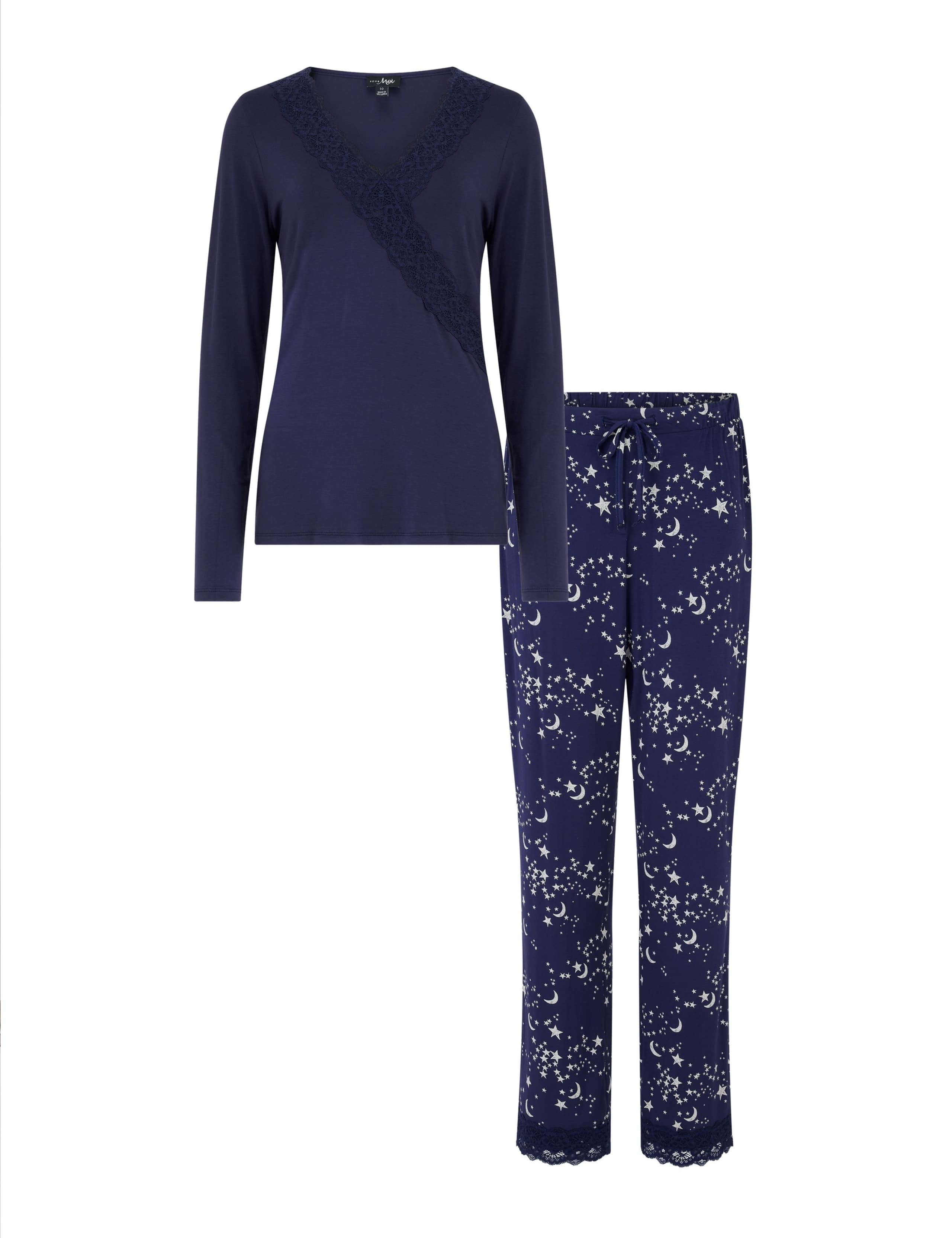 Celestial Print Lace Trim Pyjama Set 2 of 8