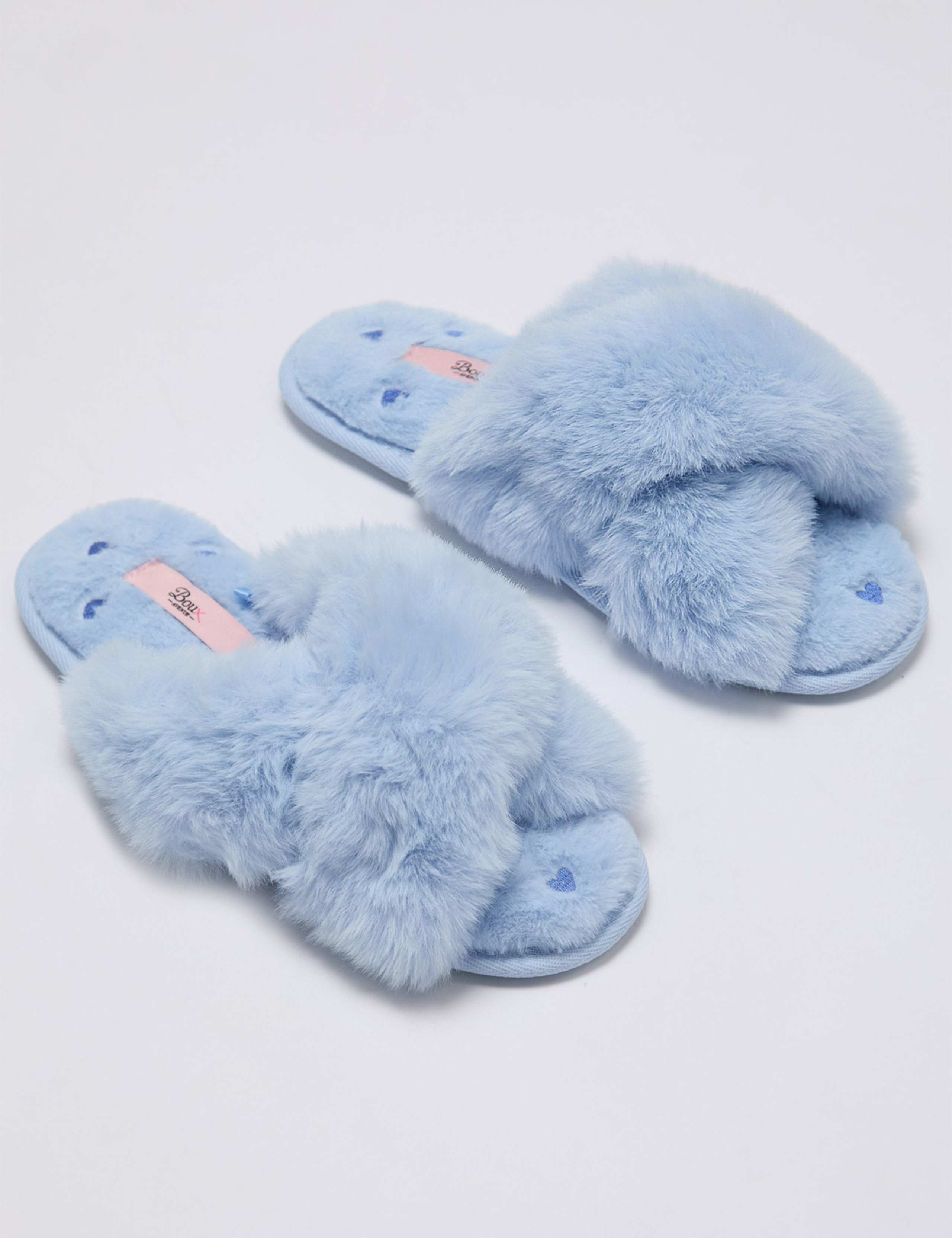 Heart Embroidered Crossband Open Toe Slippers 3 of 6