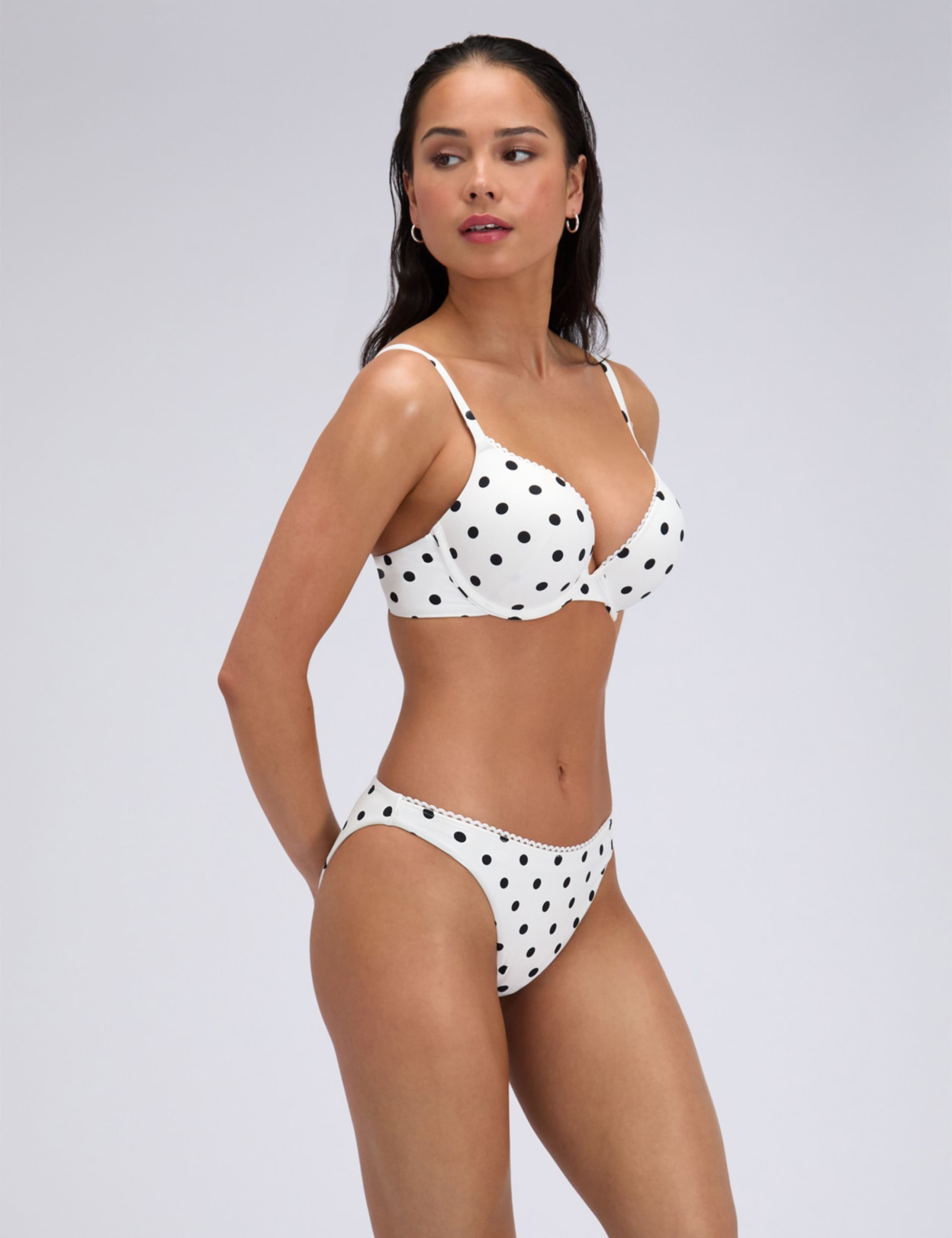 Hydra Polka Dot Plunge Bikini Top (A-DD) 3 of 6