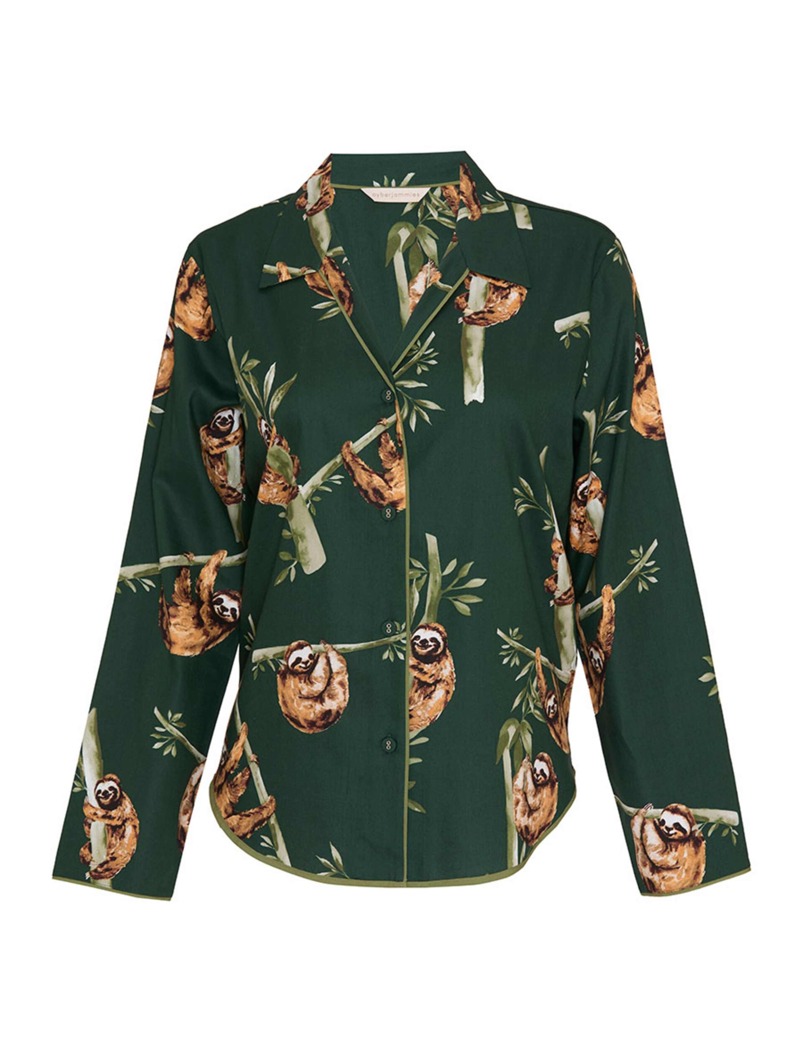 Cotton Modal Sloth Print Pyjama Top 2 of 4