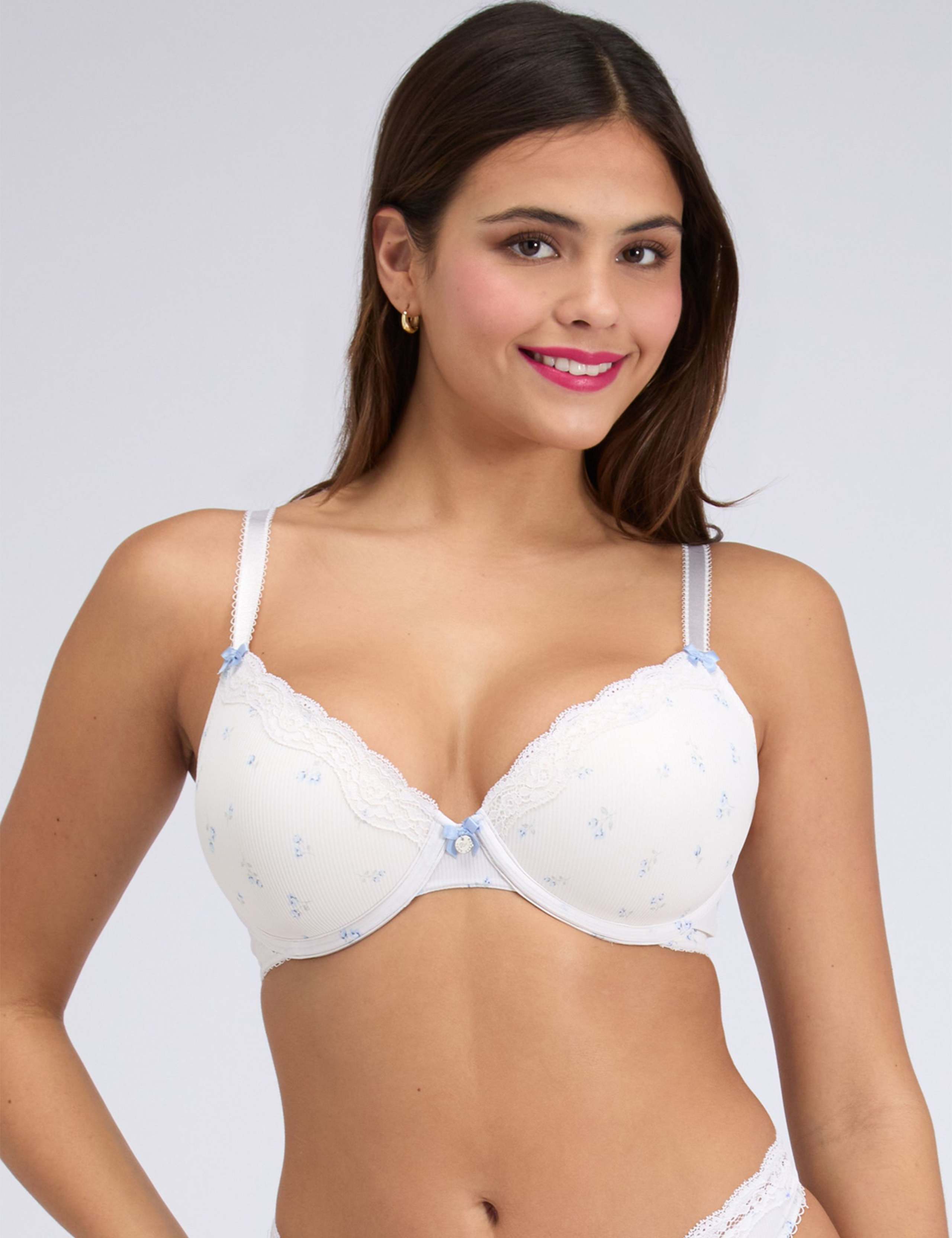 Daphne Floral Print Wired Plunge Bra (A-E) 2 of 5