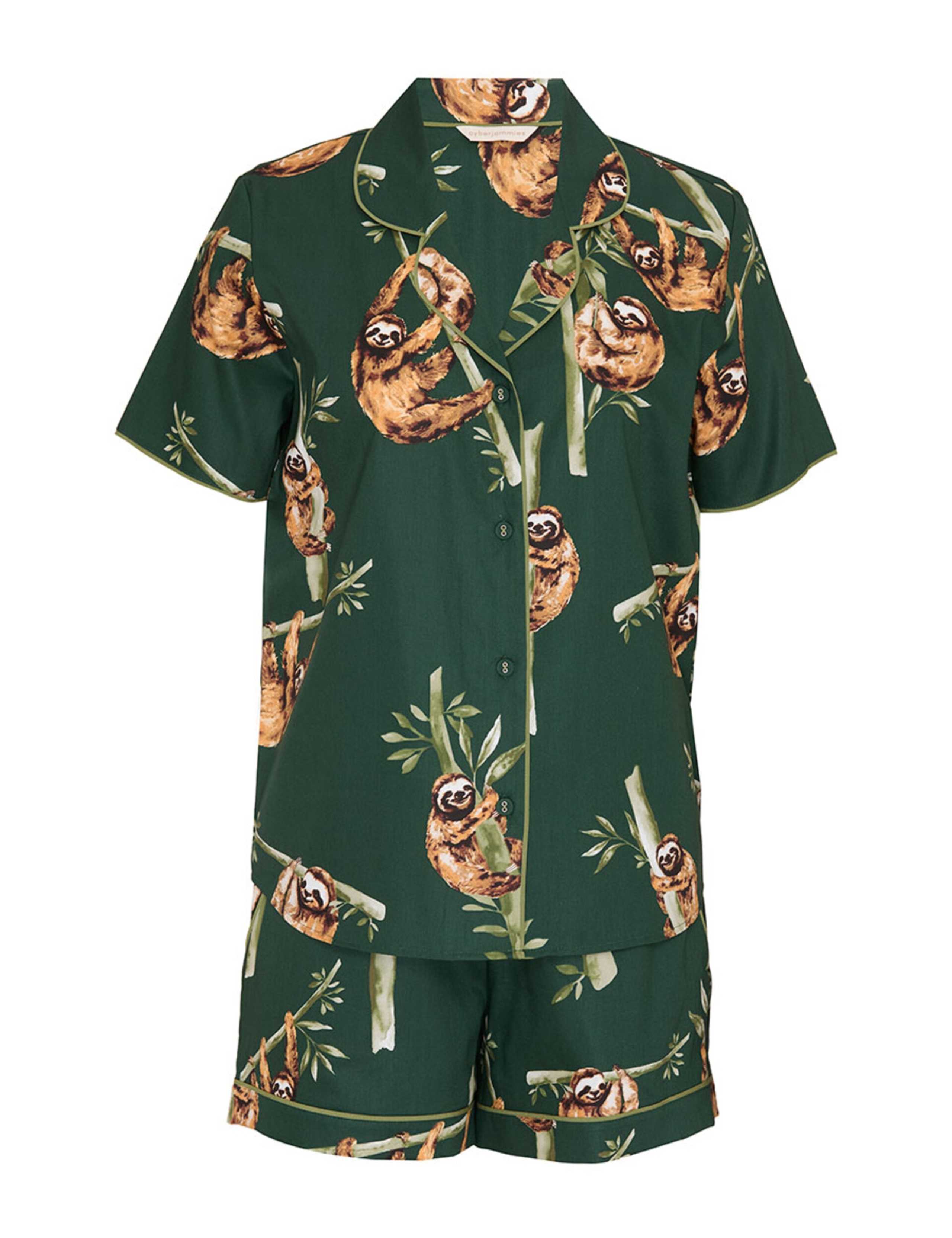 Cotton Modal Sloth Print Shortie Set 2 of 3