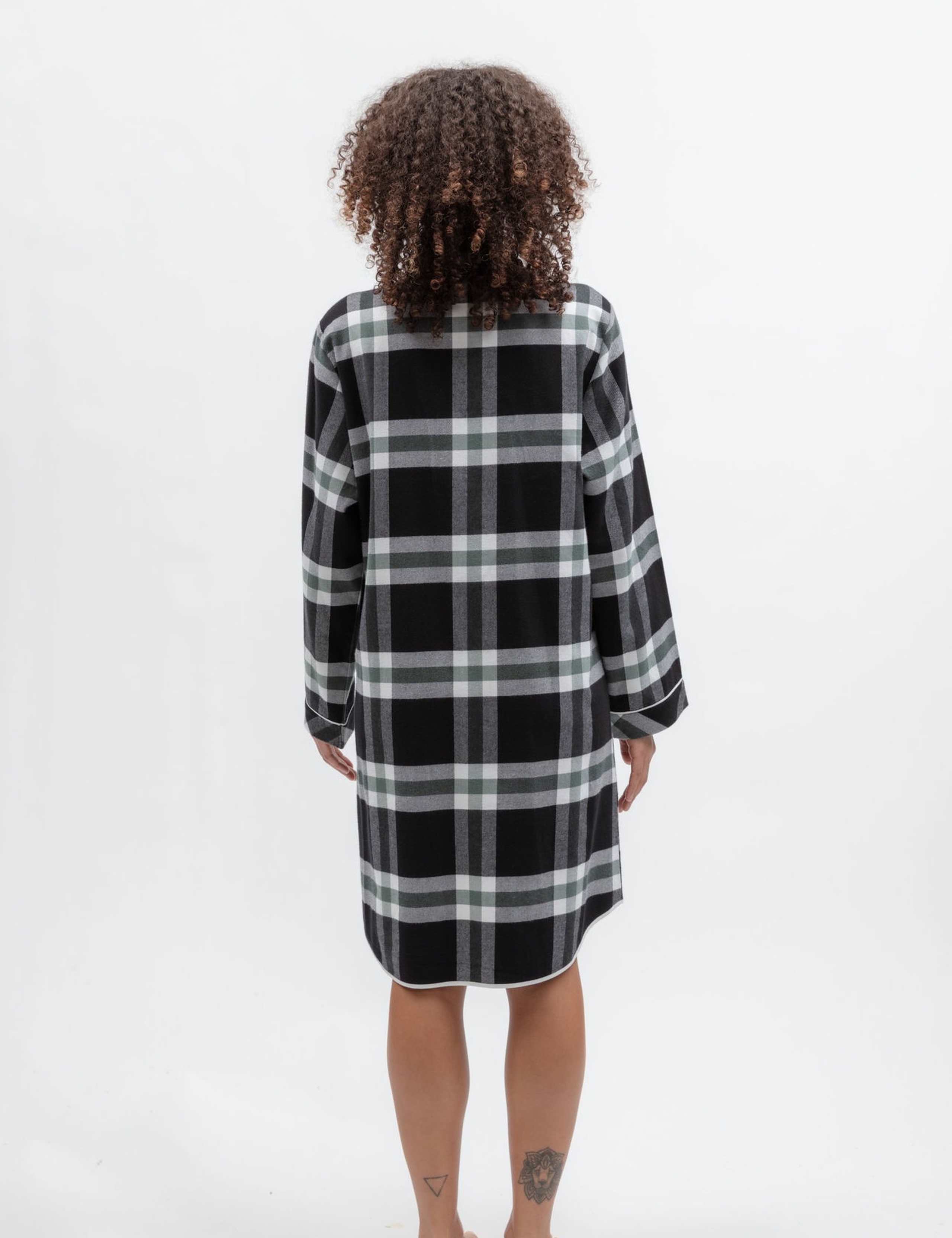 Pure Cotton Checked Nightshirt 3 of 3