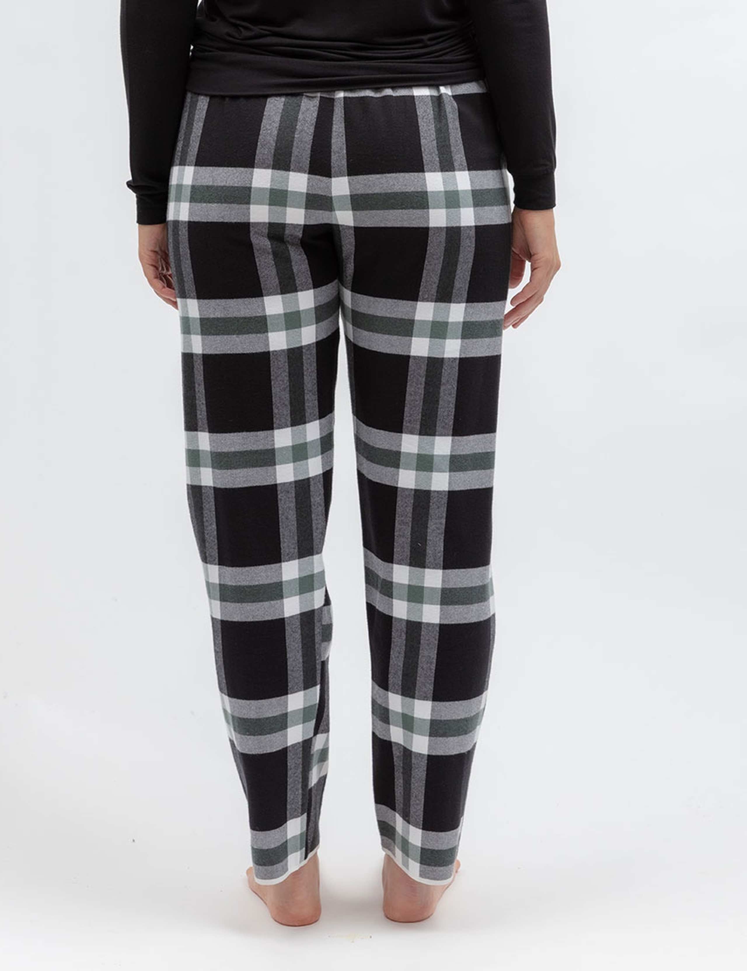 Family Christmas Pure Cotton Checked Pyjama Bottoms 3 of 3
