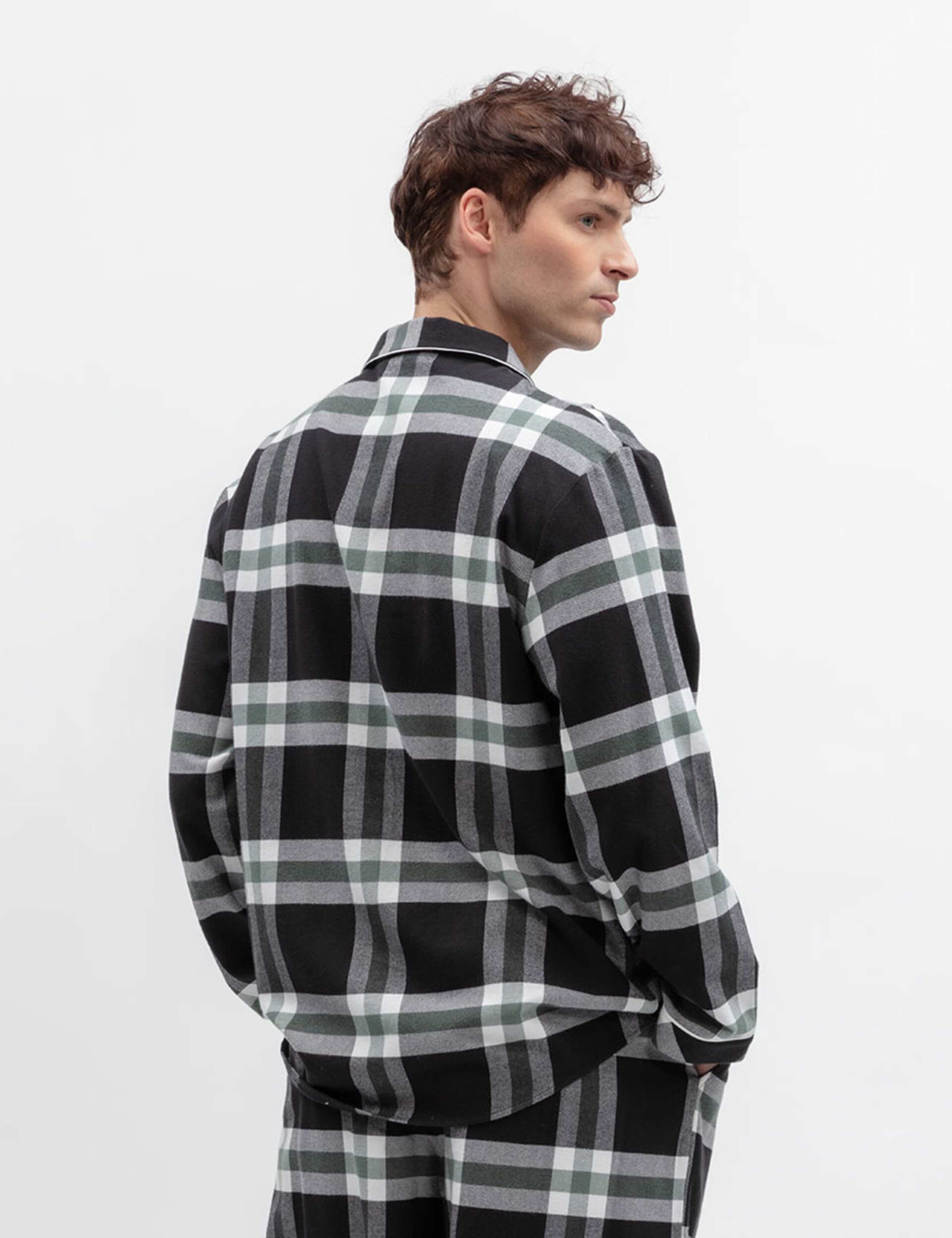 Pure Cotton Checked Family Christmas Pyjama Top 3 of 3