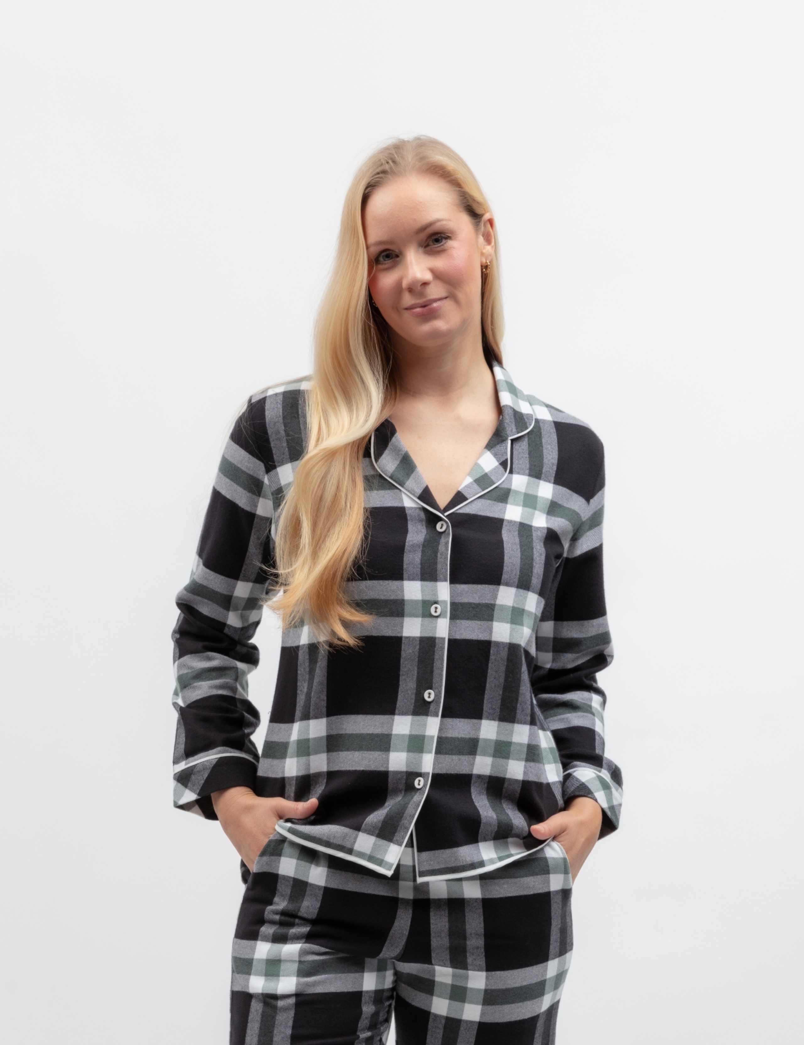 Family Christmas Pure Cotton Checked Pyjama Top 5 of 5