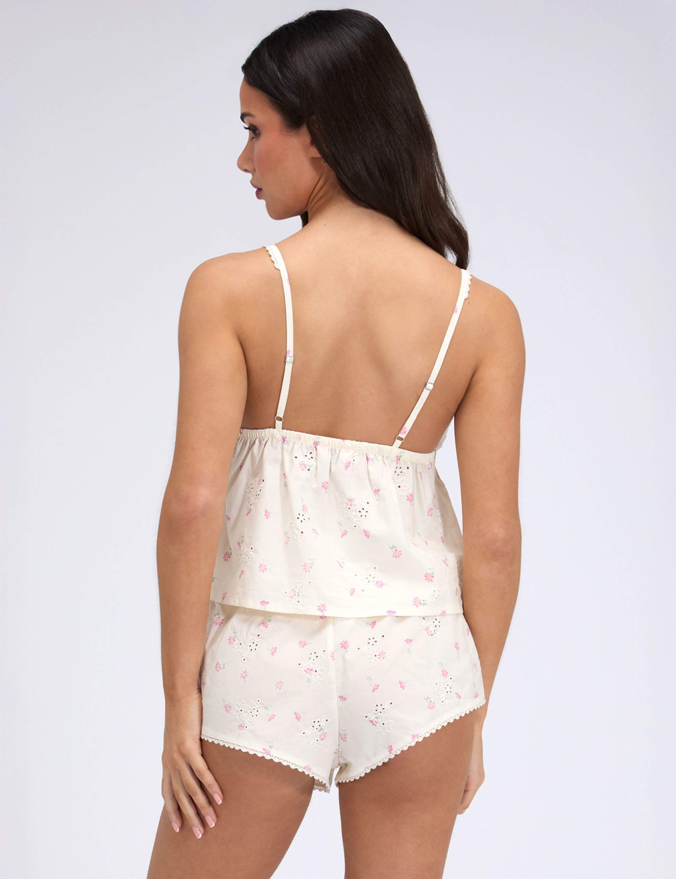 Pure Cotton Ditsy Floral Cami Shortie Set 5 of 7