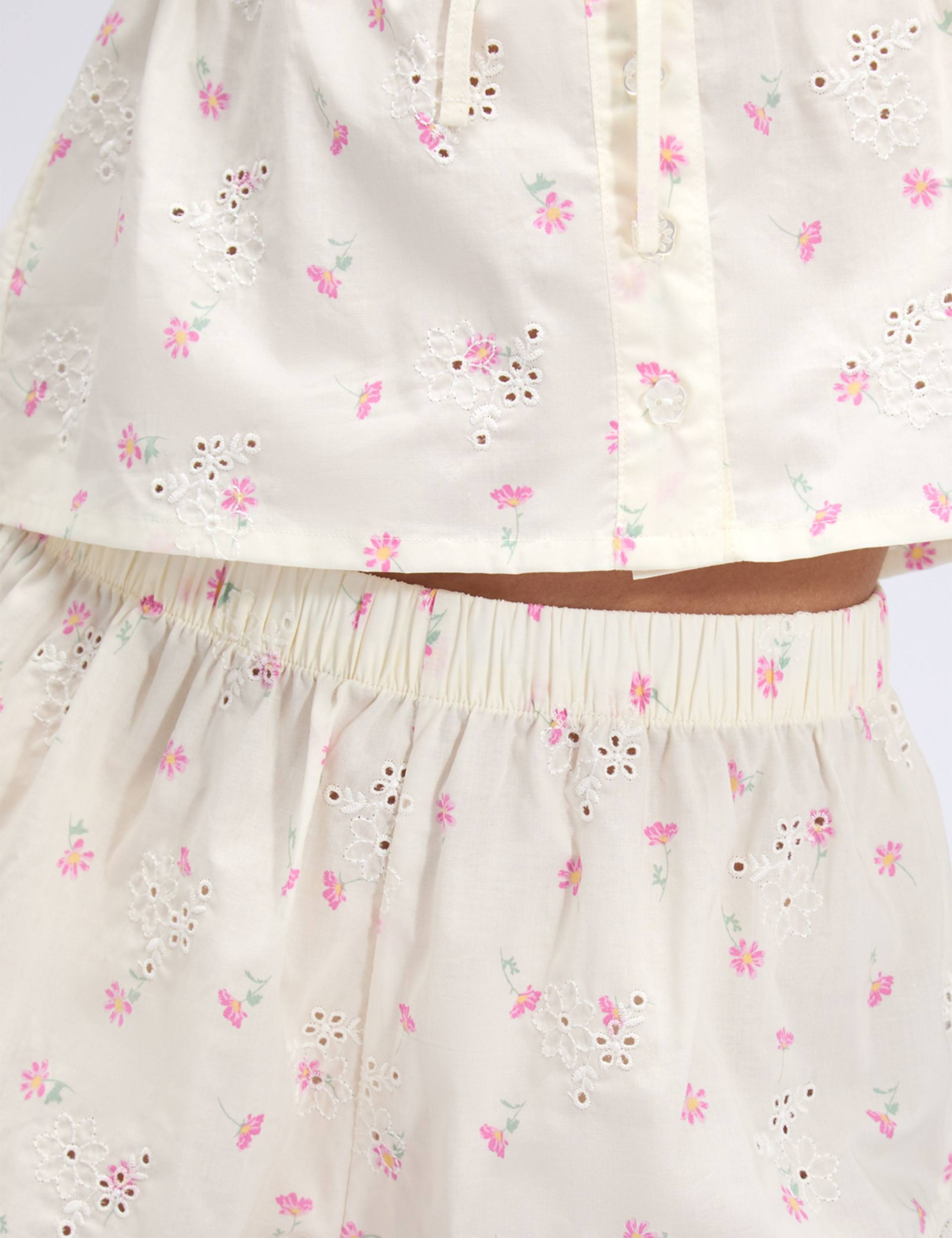 Pure Cotton Ditsy Floral Cami Shortie Set 7 of 7