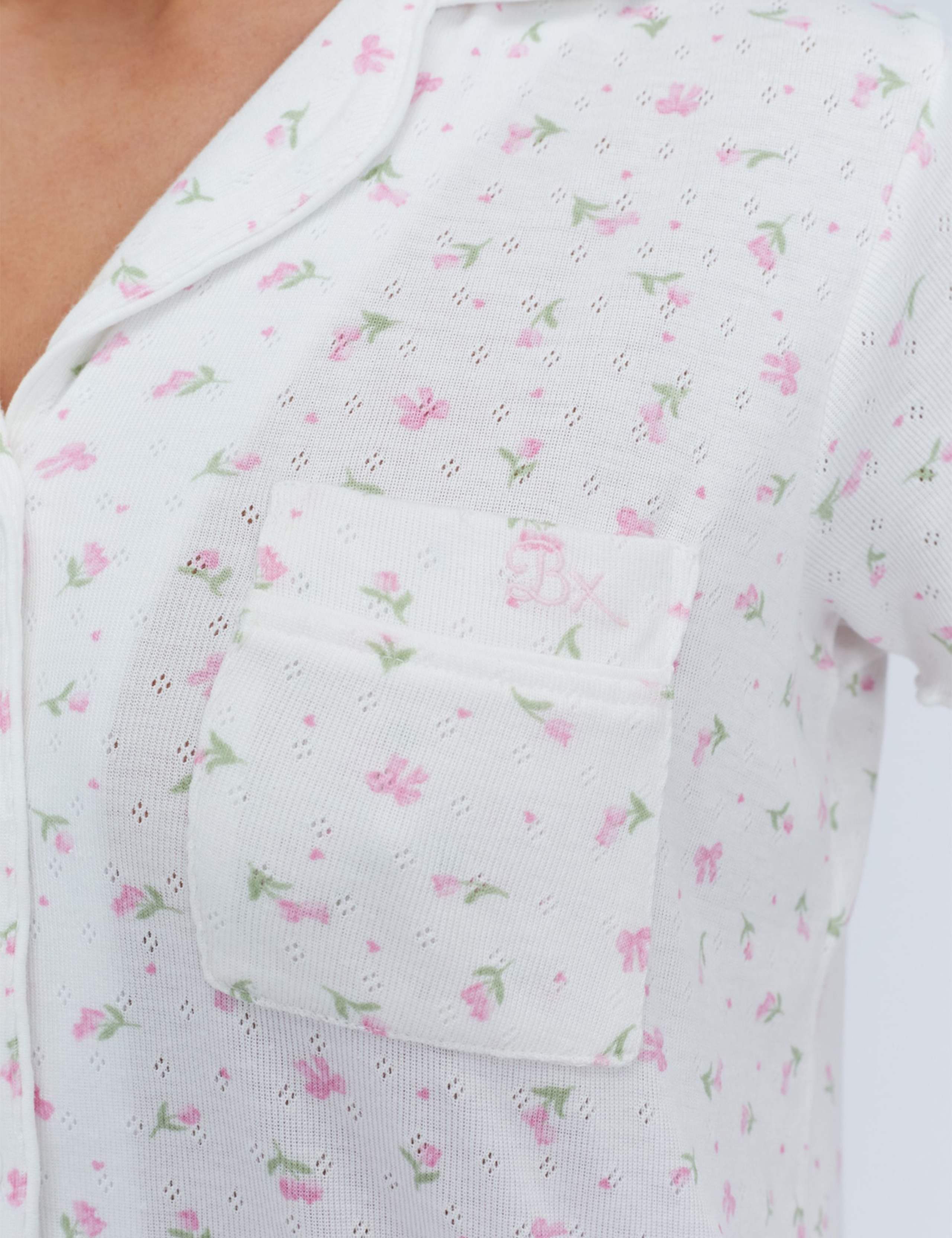 Rosebud Pointelle Shortie Set 5 of 5